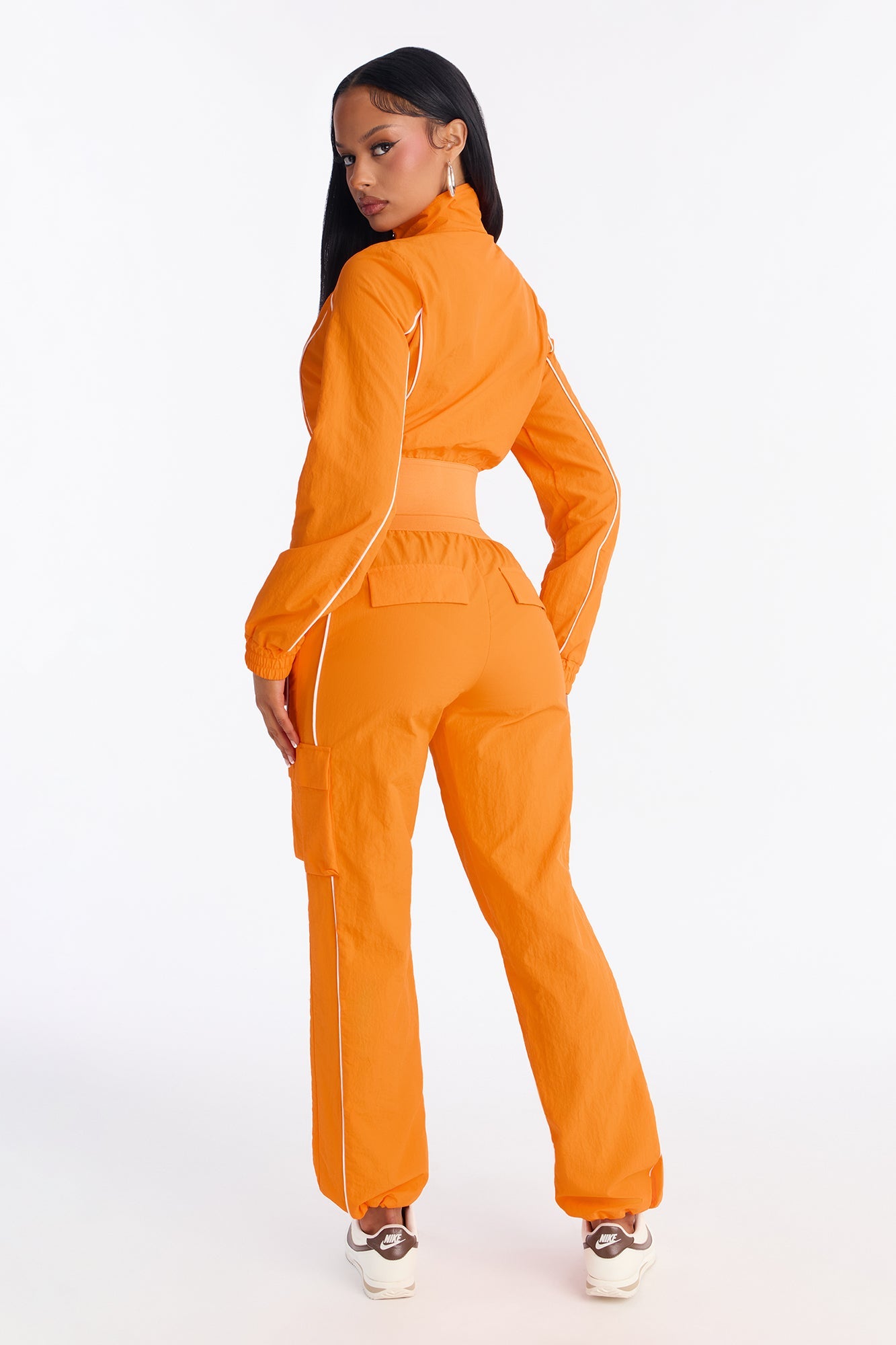 Steal The Moment Windbreaker Pant Set - Orange