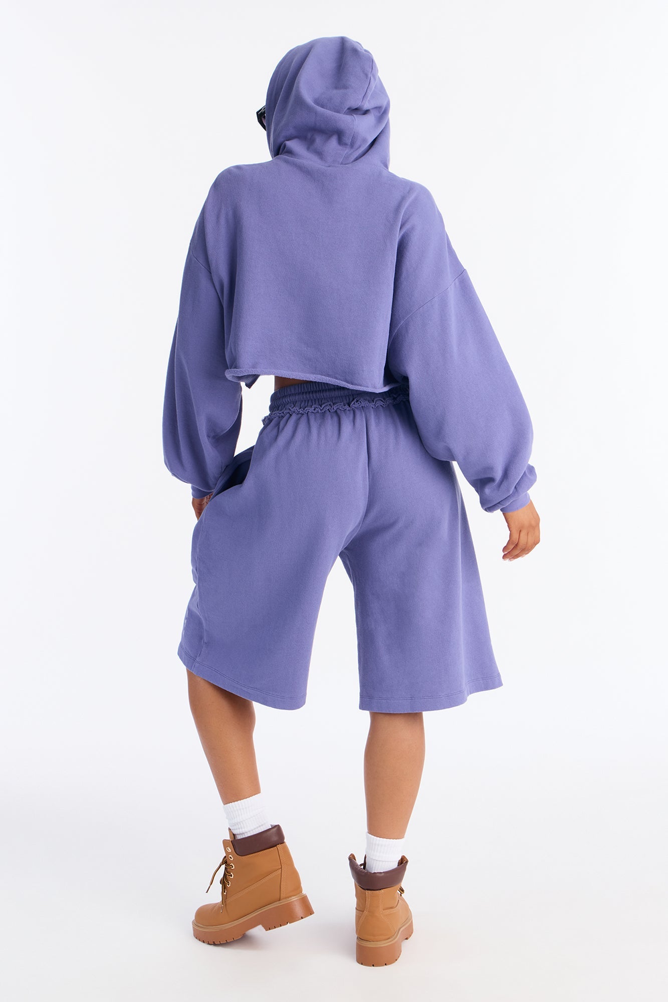 Street Paradise Fleece Short Set - Purple