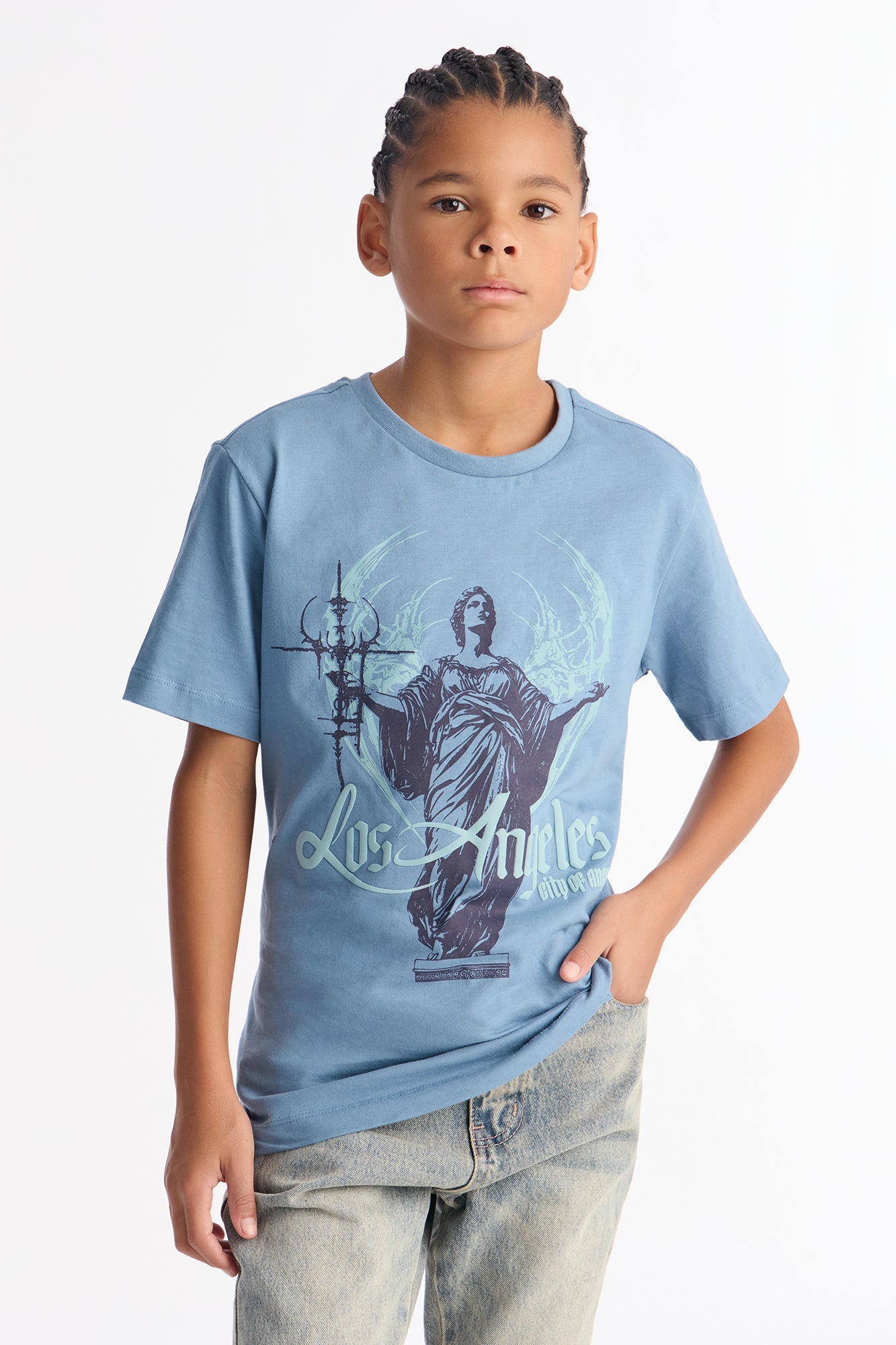 Mini In The City Of Angels Short Sleeve Tee - Blue