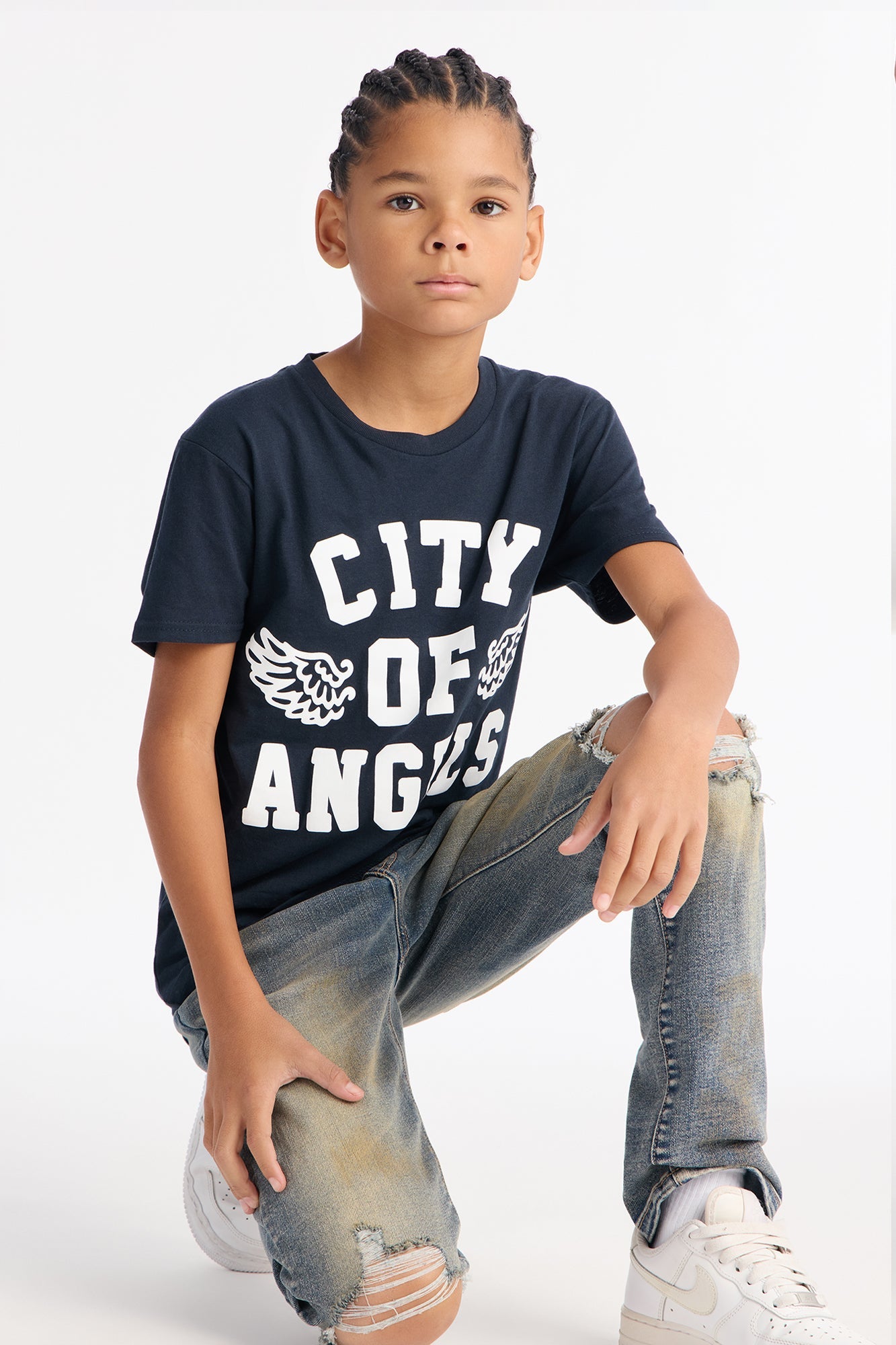 Mini City Of Angels Short Sleeve Tee - Navy