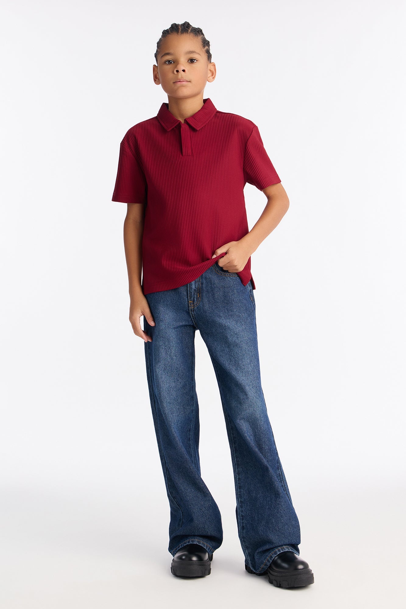 Mini Show Up Polo Shirt - Burgundy