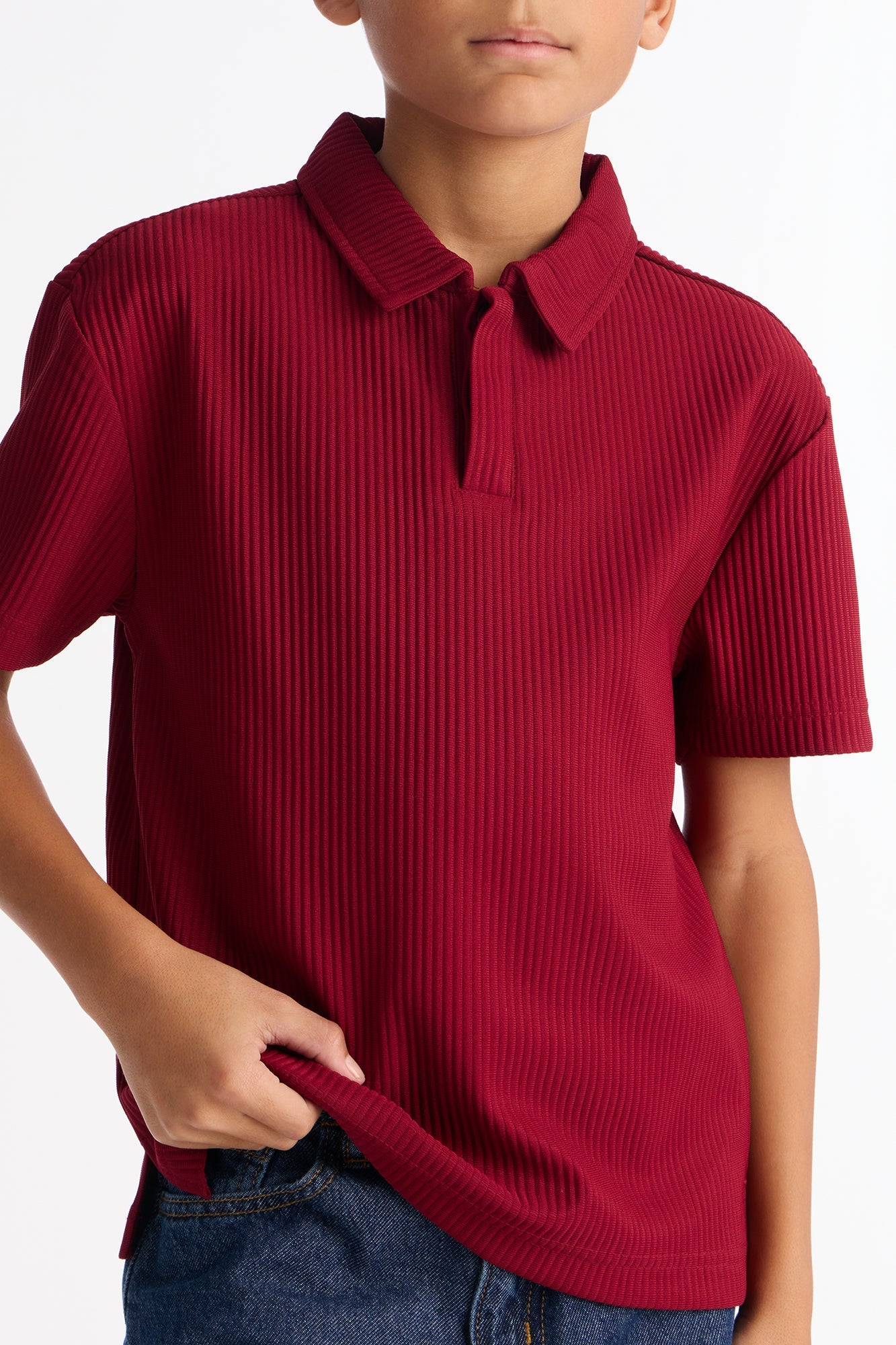 Mini Show Up Polo Shirt - Burgundy