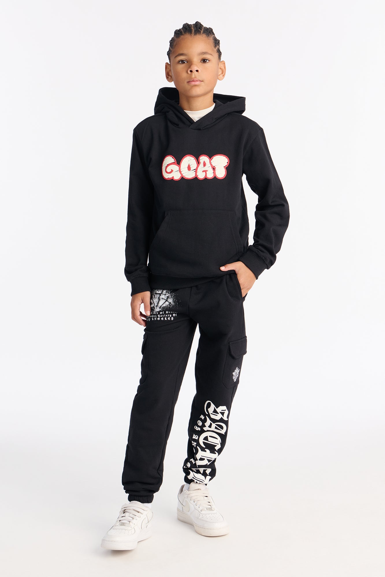 Mini GOAT Pullover Hoodie - Black
