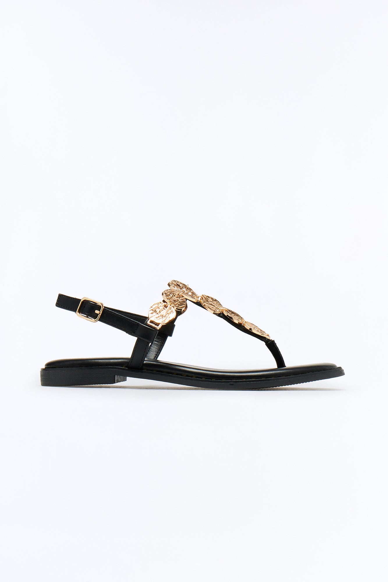Raman Ankle Strap Sandals - Black