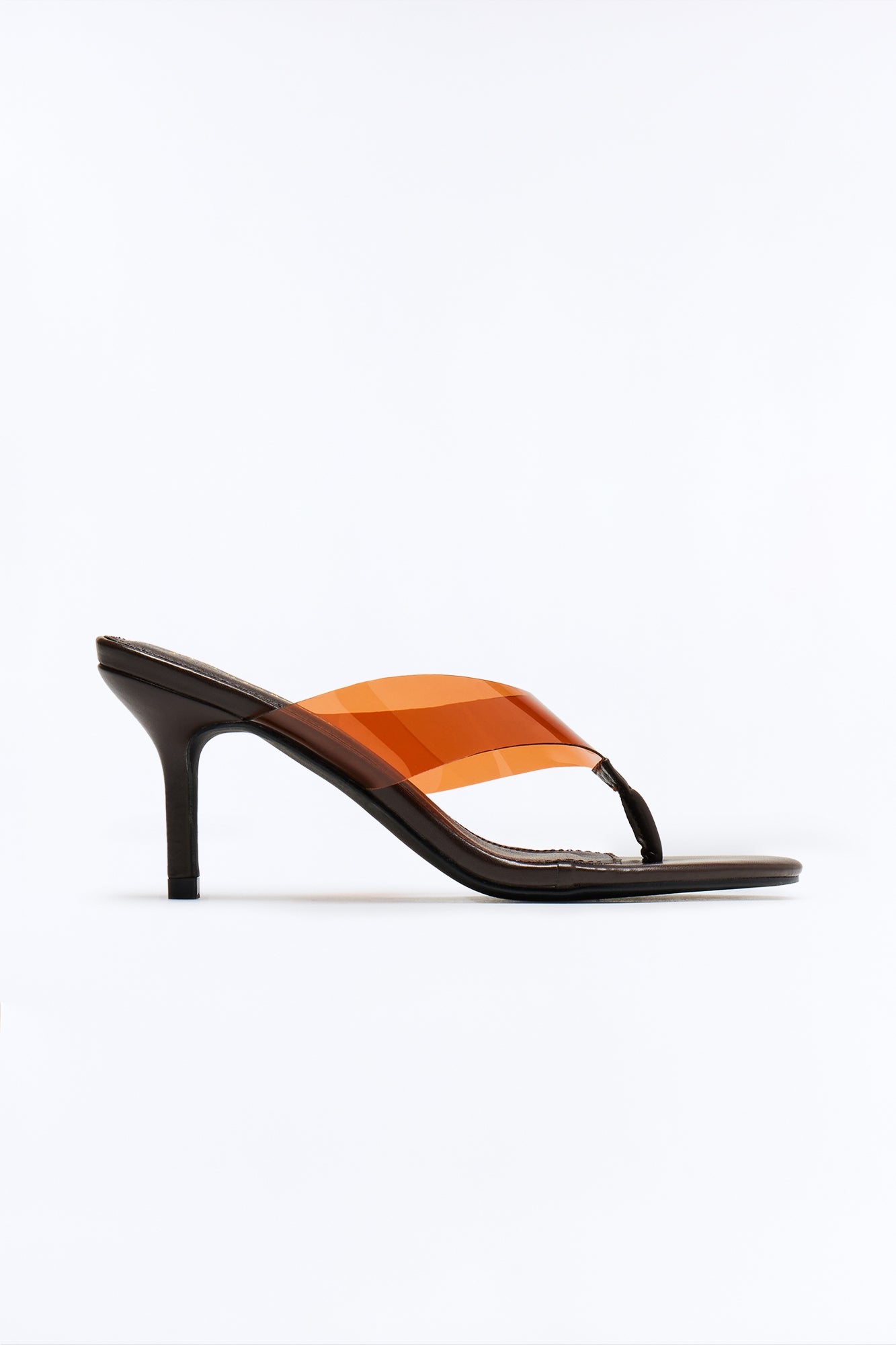 One Way Thong Heels - Chocolate