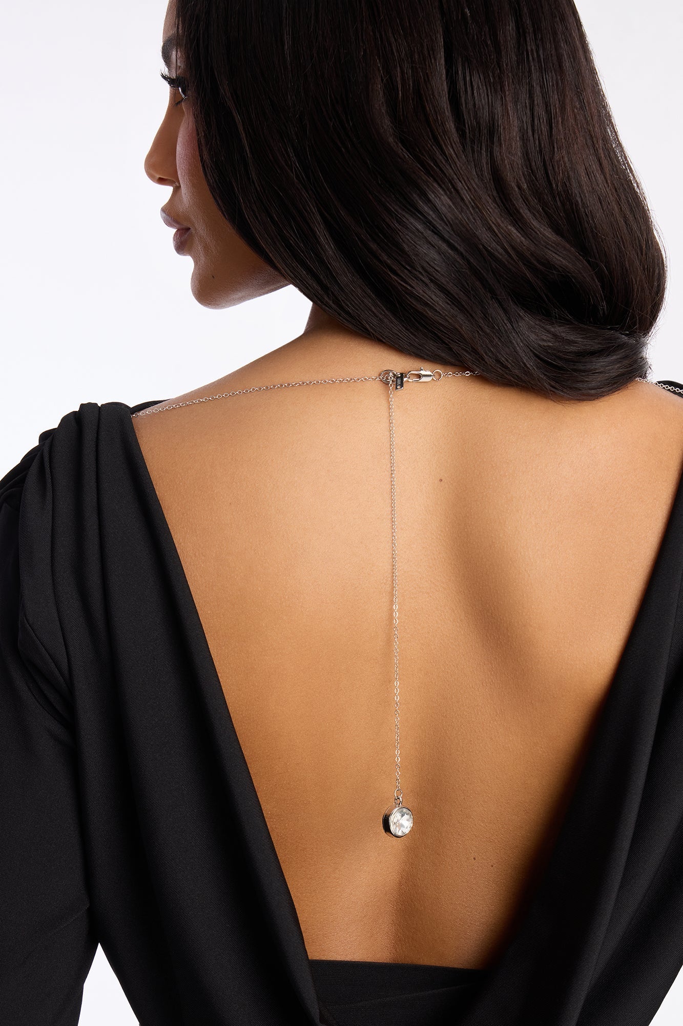 Nara Ruched Backless Wide Leg Jumpsuit - Black