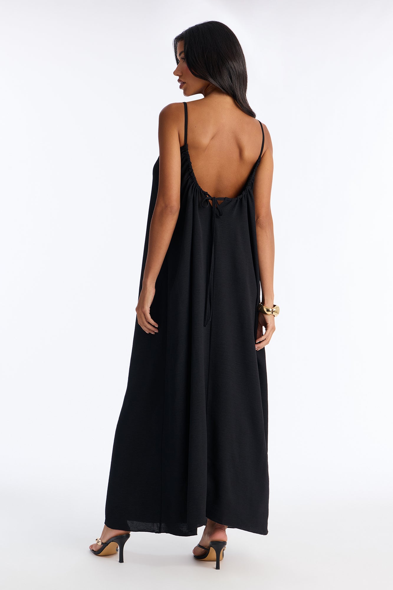 On Chill Mode Scoop Back Maxi Dress - Black