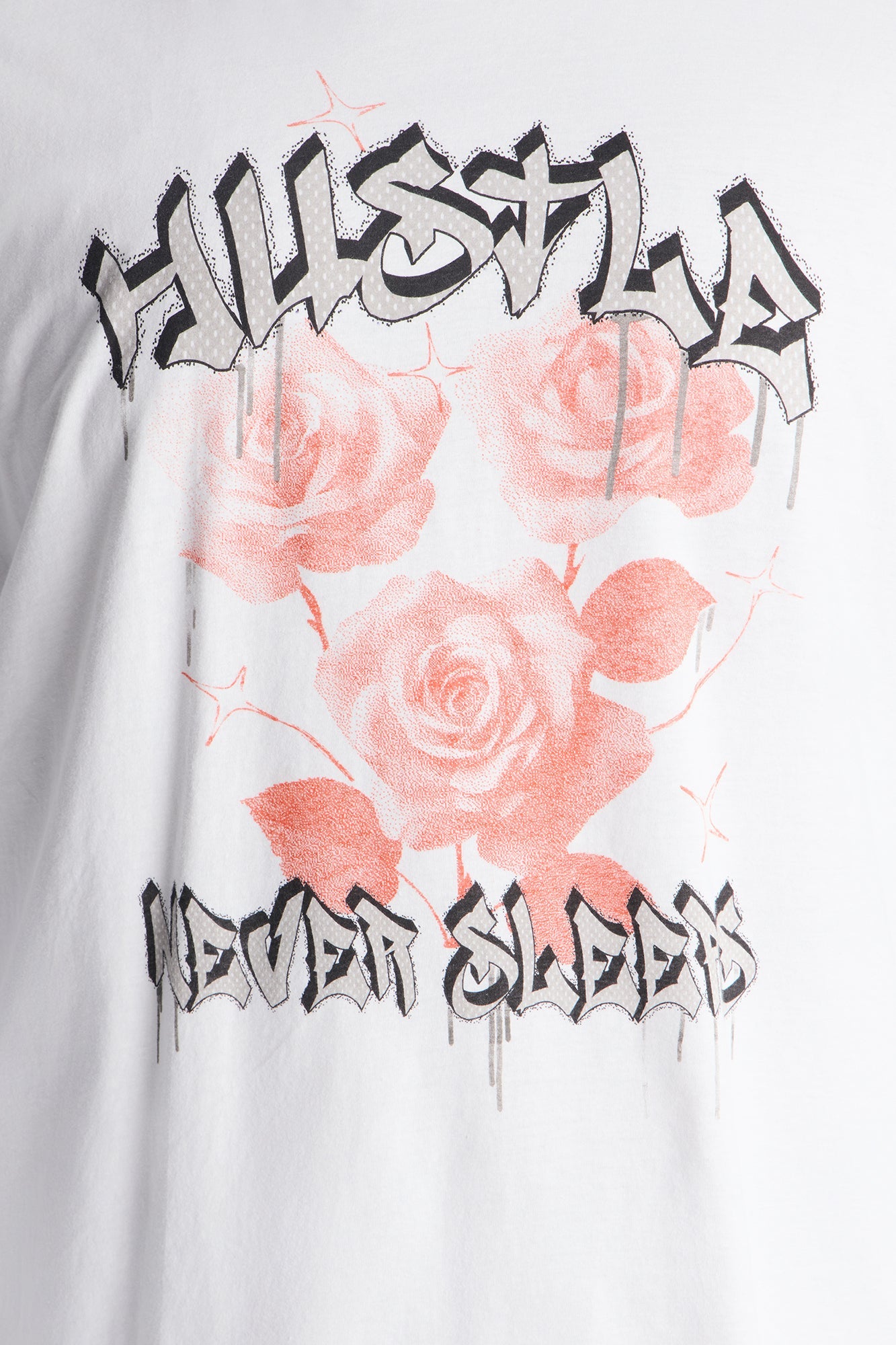 Hustle And Dream Long Sleeve Tee - White