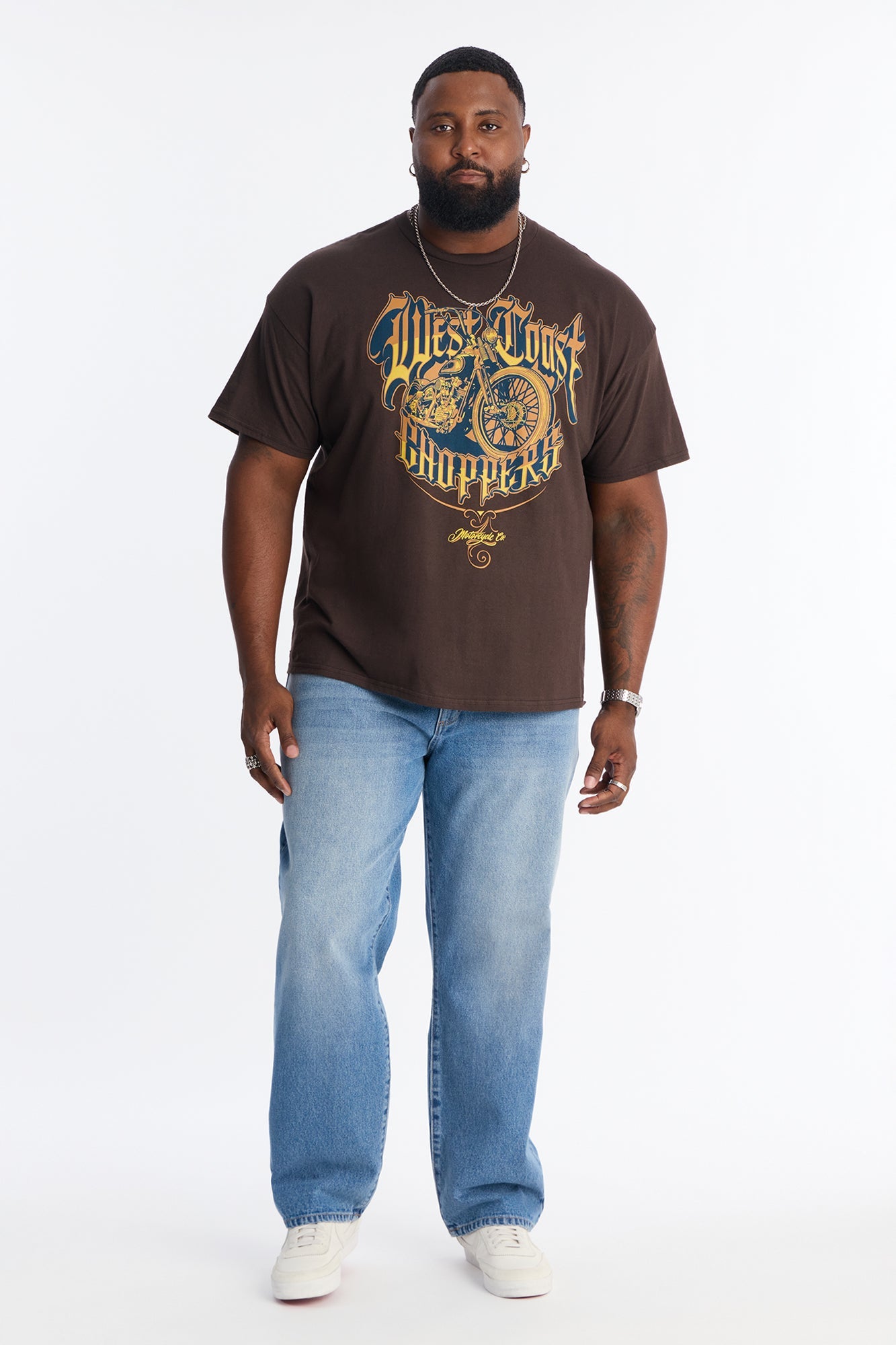 West Coast Chopper Motorcycle Co Short Sleeve Tee - Brown