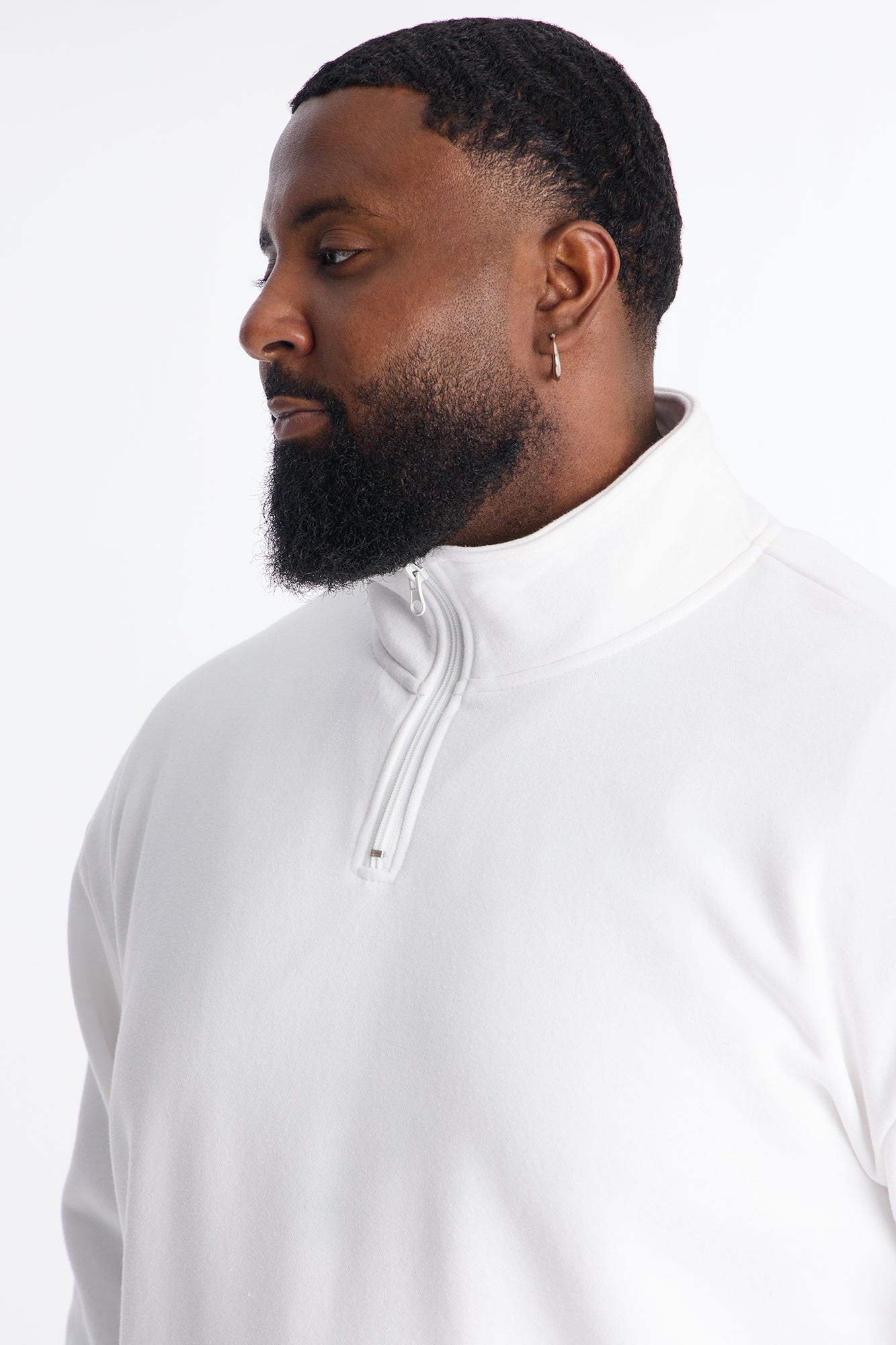 Built For Success Quarter Zip Sweatshirt - White