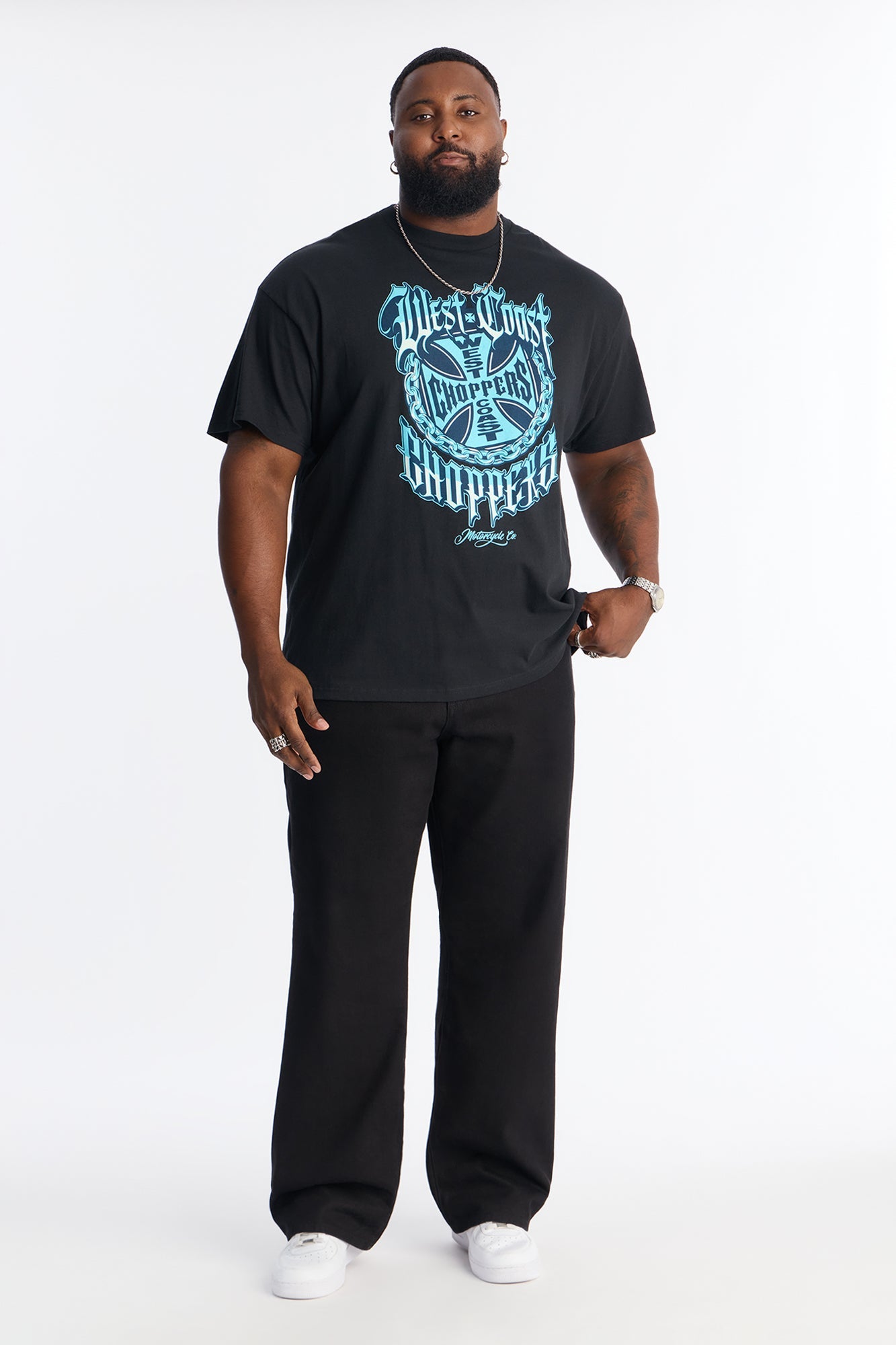 West Coast Choppers Chain Short Sleeve Tee - Black