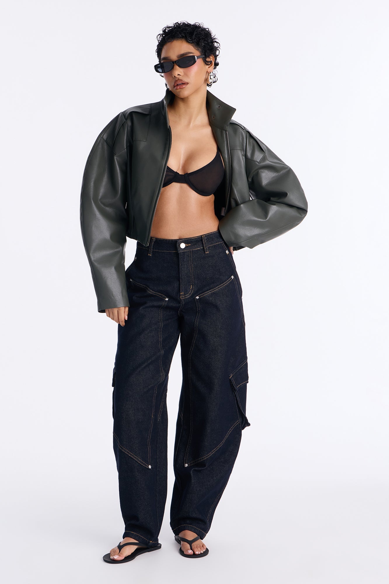 Sharpest Tool Barrel Leg Jeans - Dark Denim