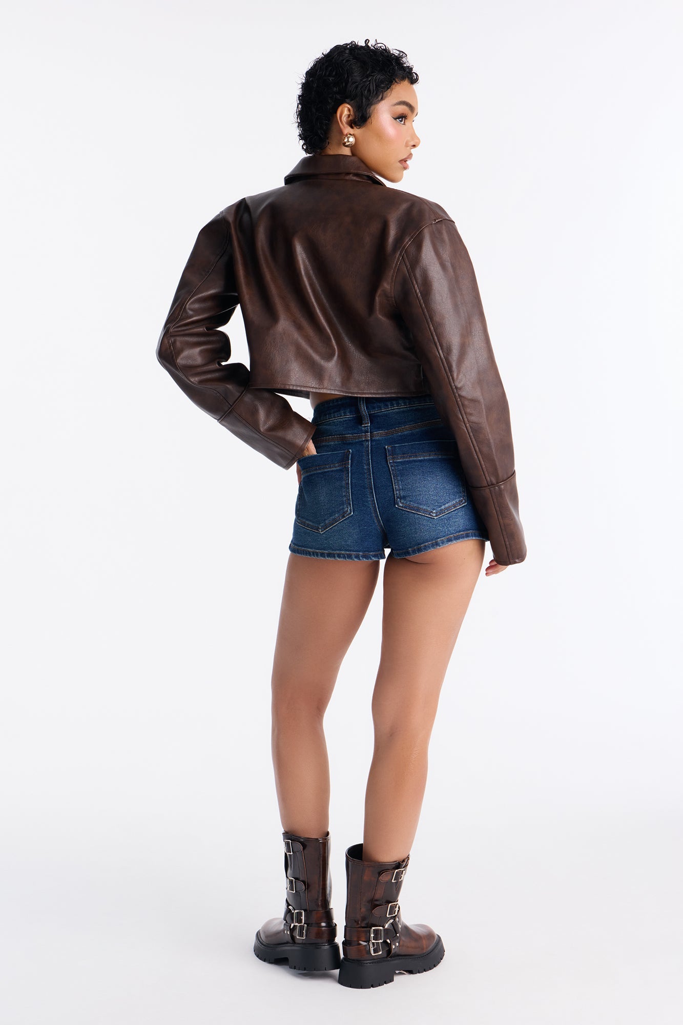 The New OG Denim Micro Mini Skort - Dark Wash