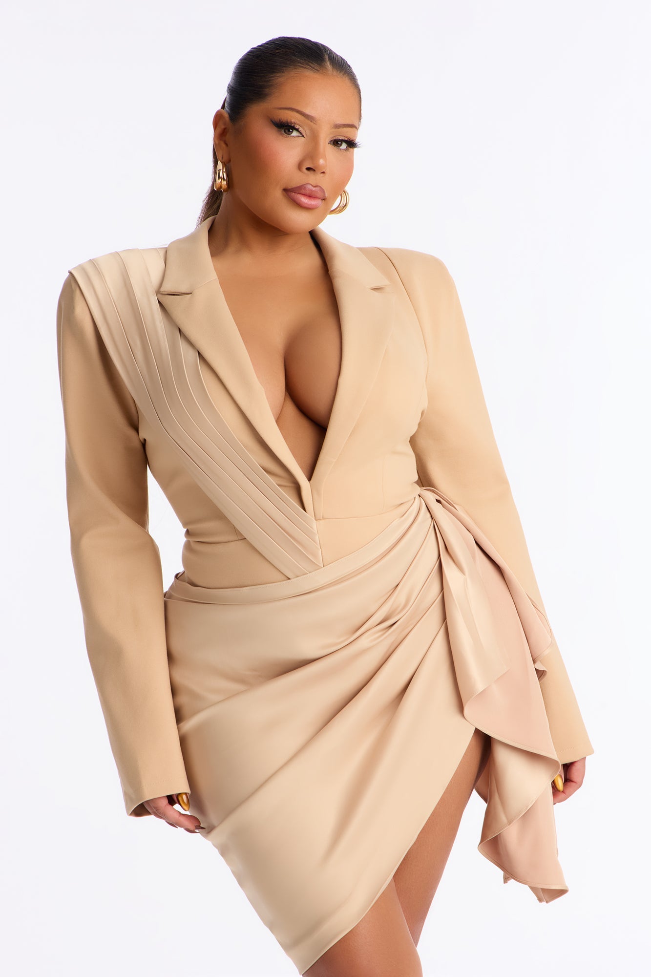 Akaira Blazer Dress - Champagne