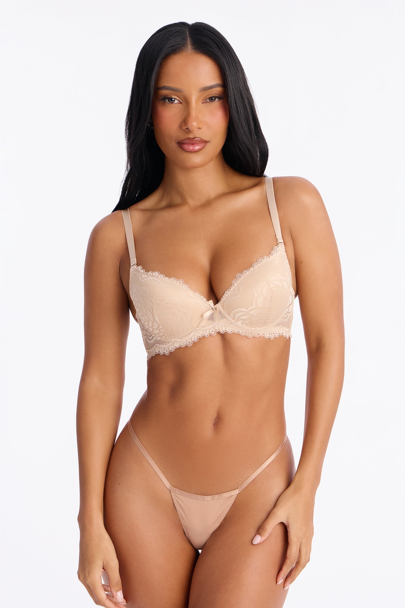 On The Daily Lace Lightly Padded Bra - Nude