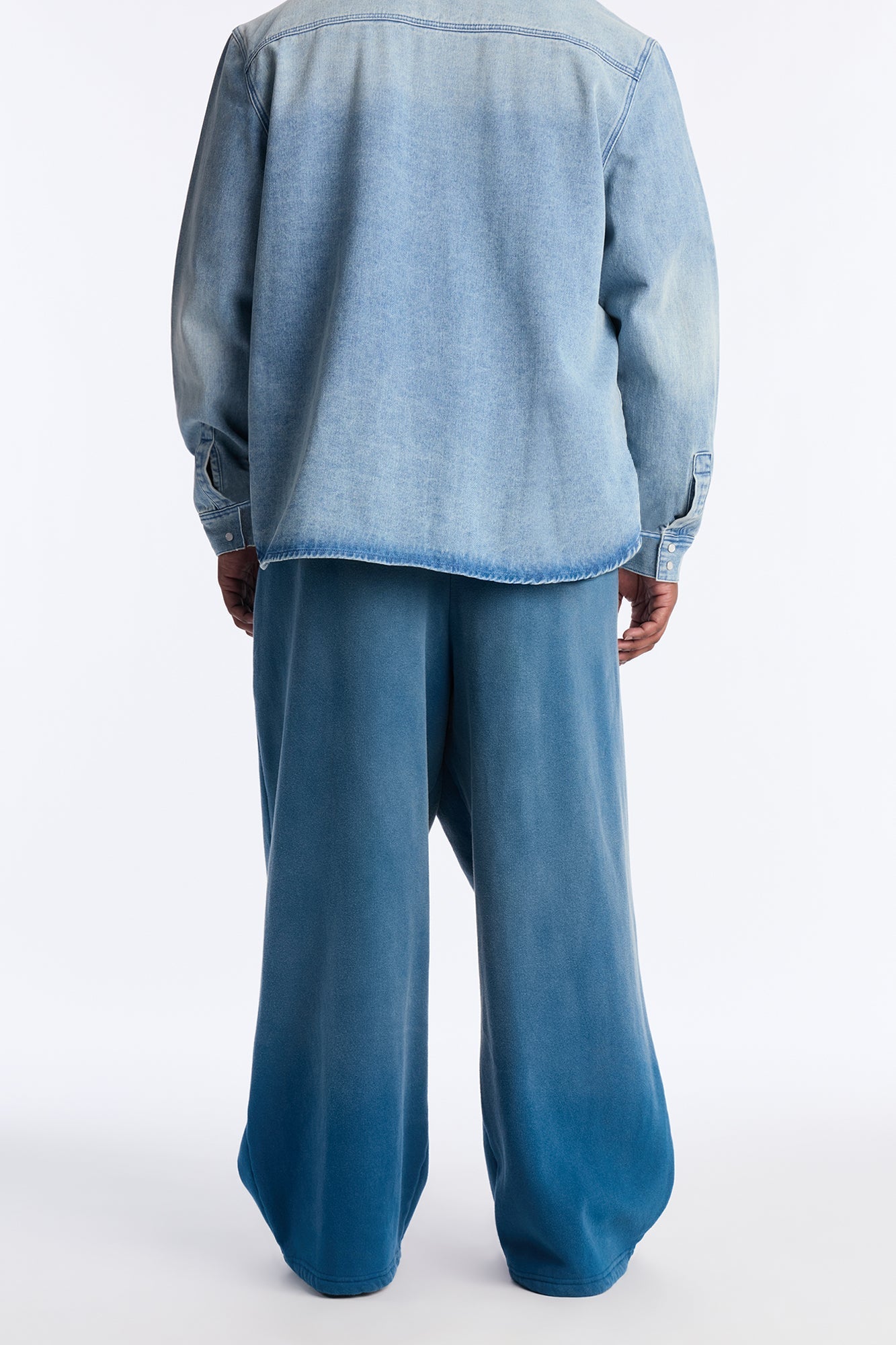 Wide Leg Carpenter Sweatpants - Blue