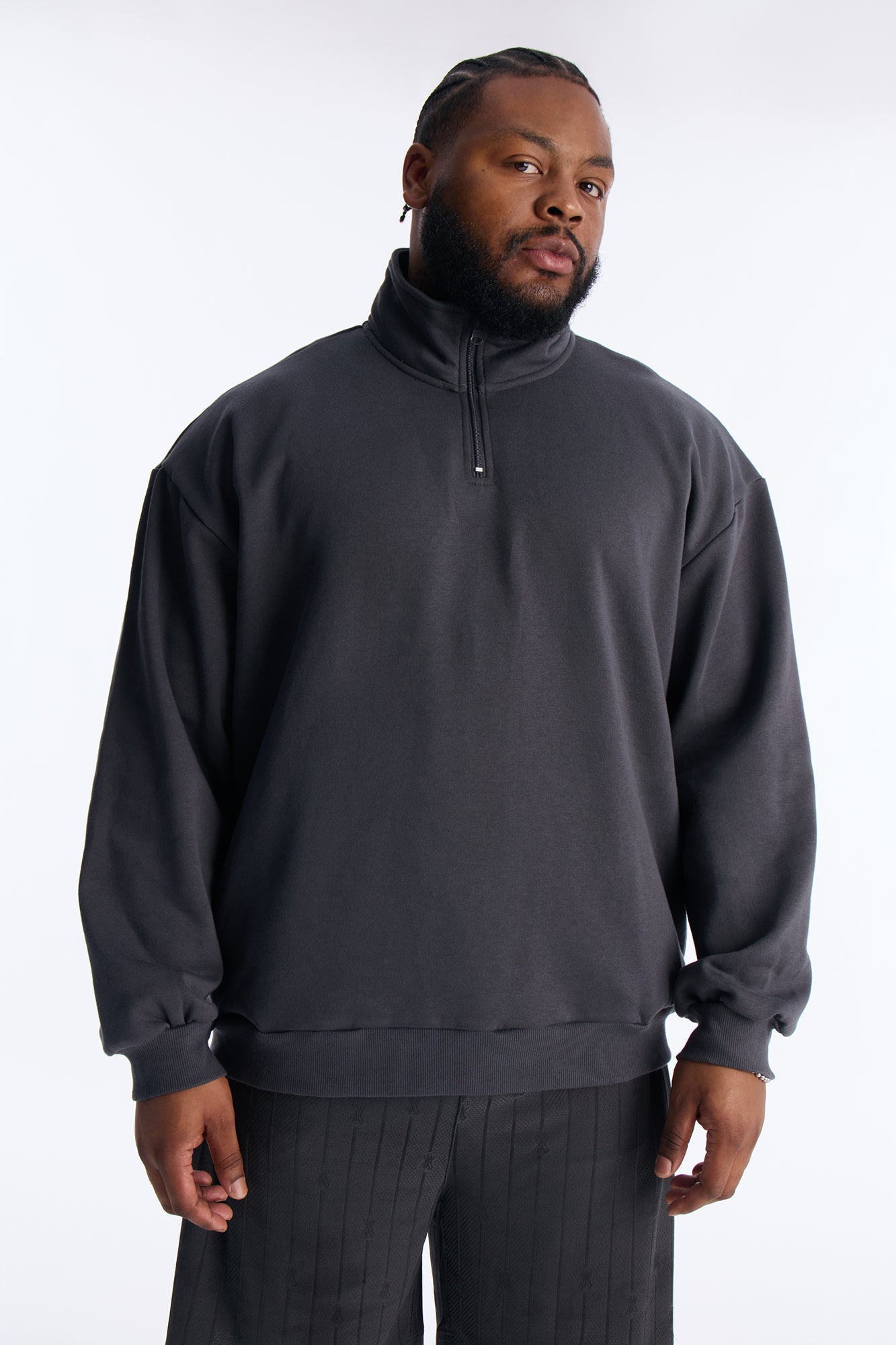 Built For Success Quarter Zip Sweatshirt - Charcoal