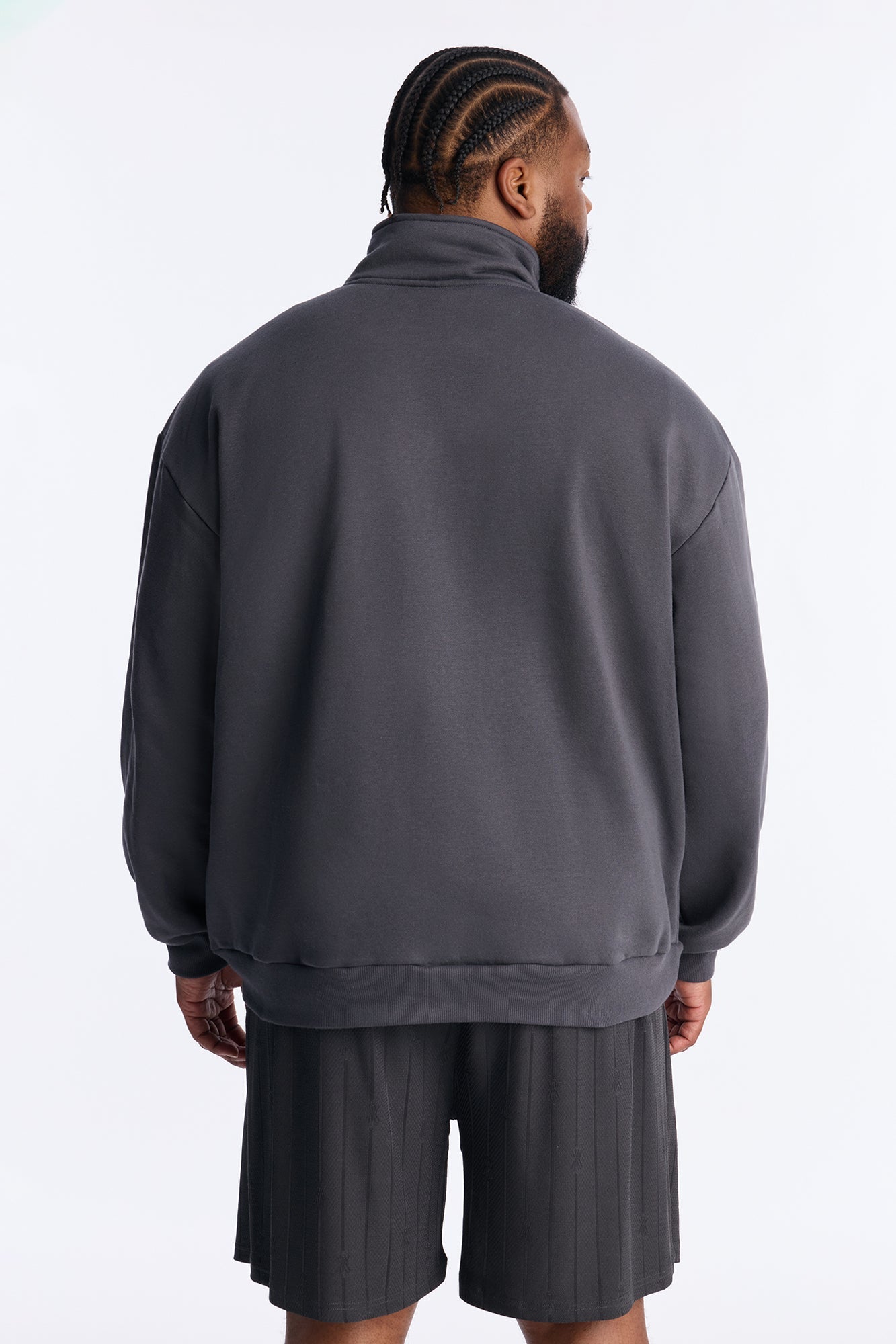 Built For Success Quarter Zip Sweatshirt - Charcoal