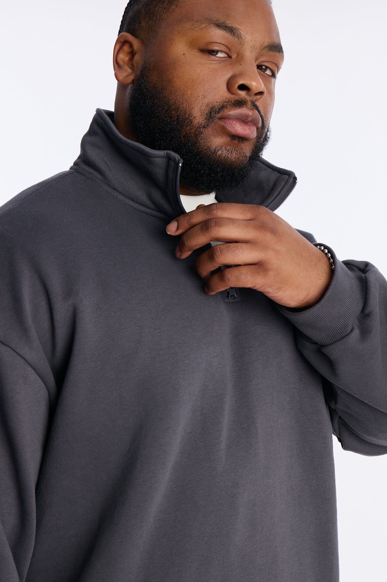 Built For Success Quarter Zip Sweatshirt - Charcoal