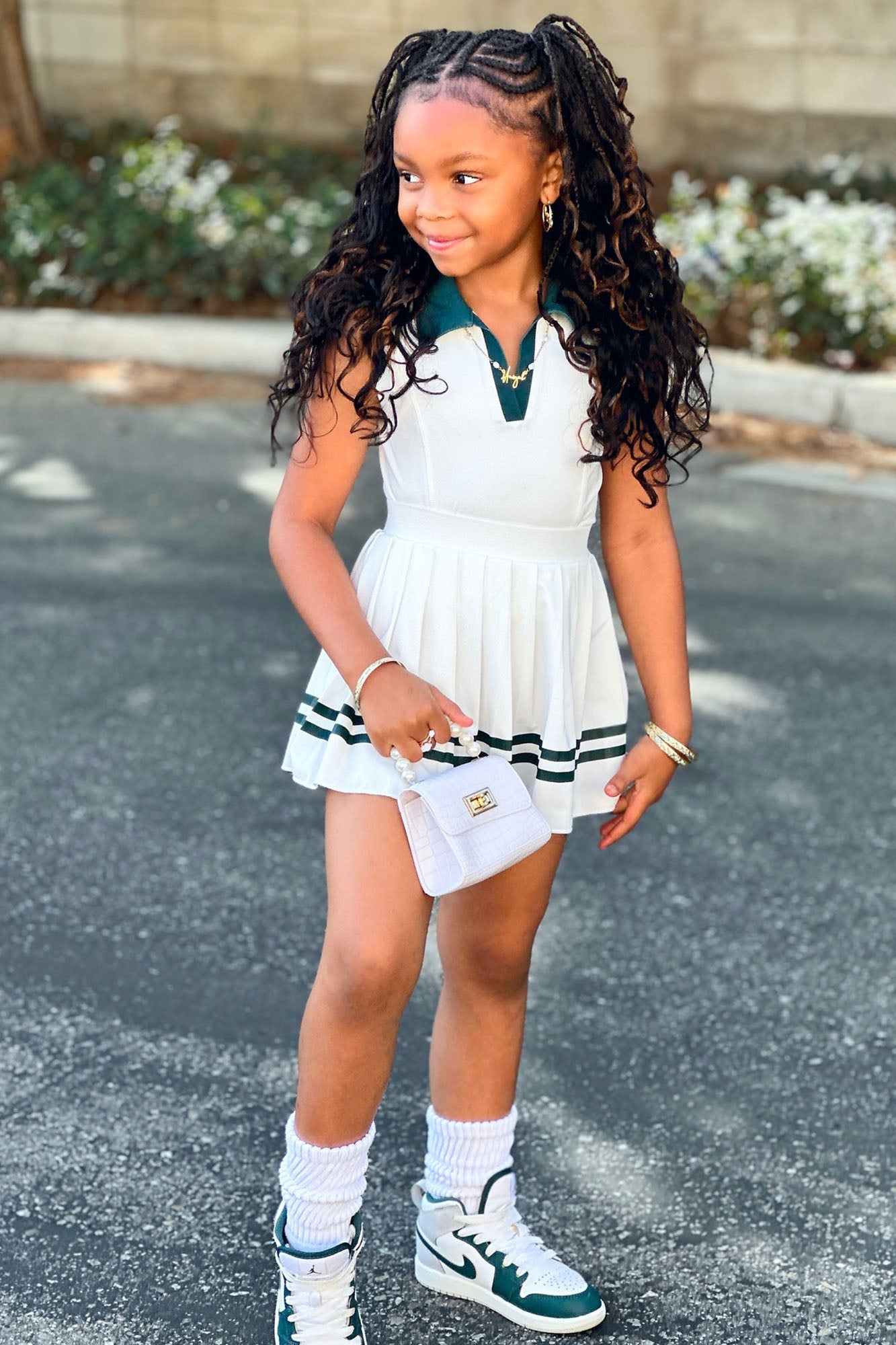 Mini Ready To Play Tennis Skort Set - White/combo