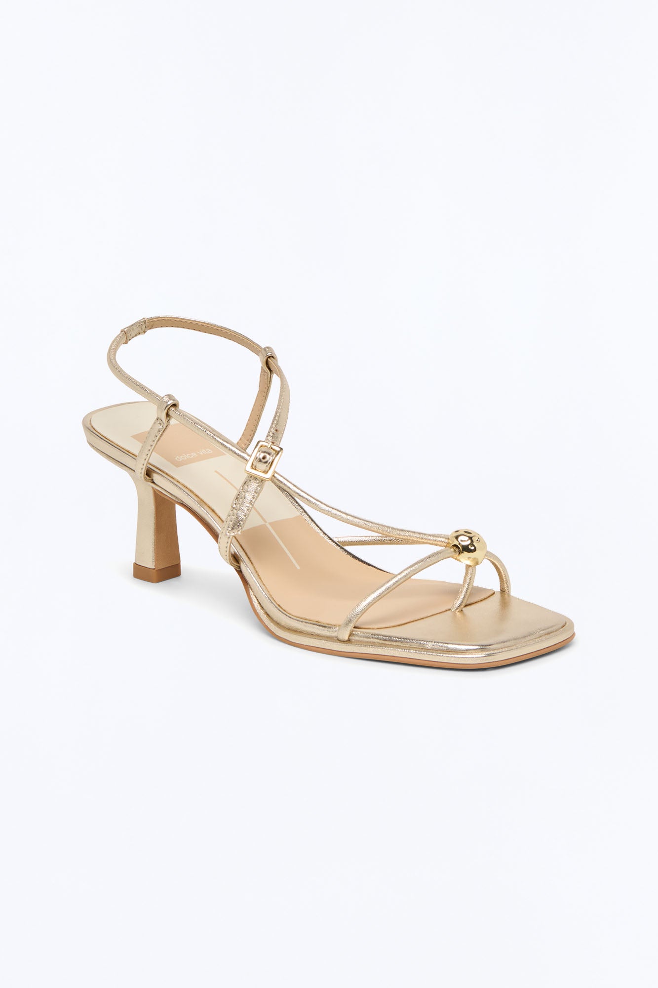 Dolce Vita Mylee Distressed Leather Heels - Gold