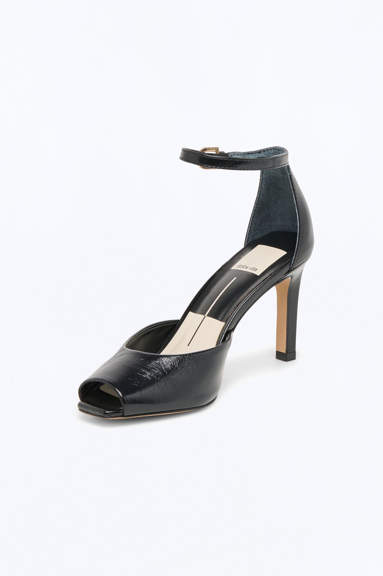 Dolce Vita Serlo Peep Toe Heels - Black