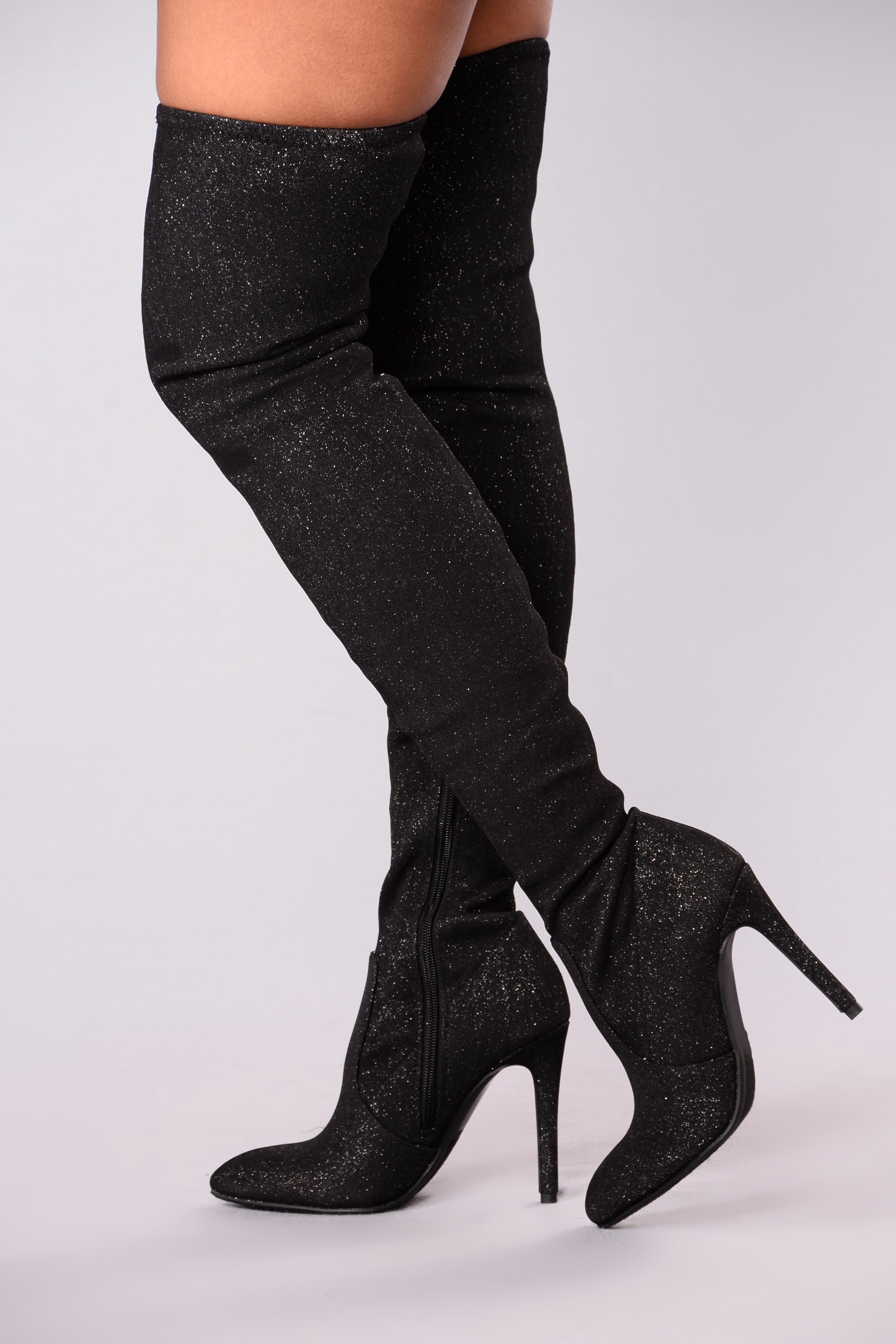 Out Of This World Over The Knee Boot - Black