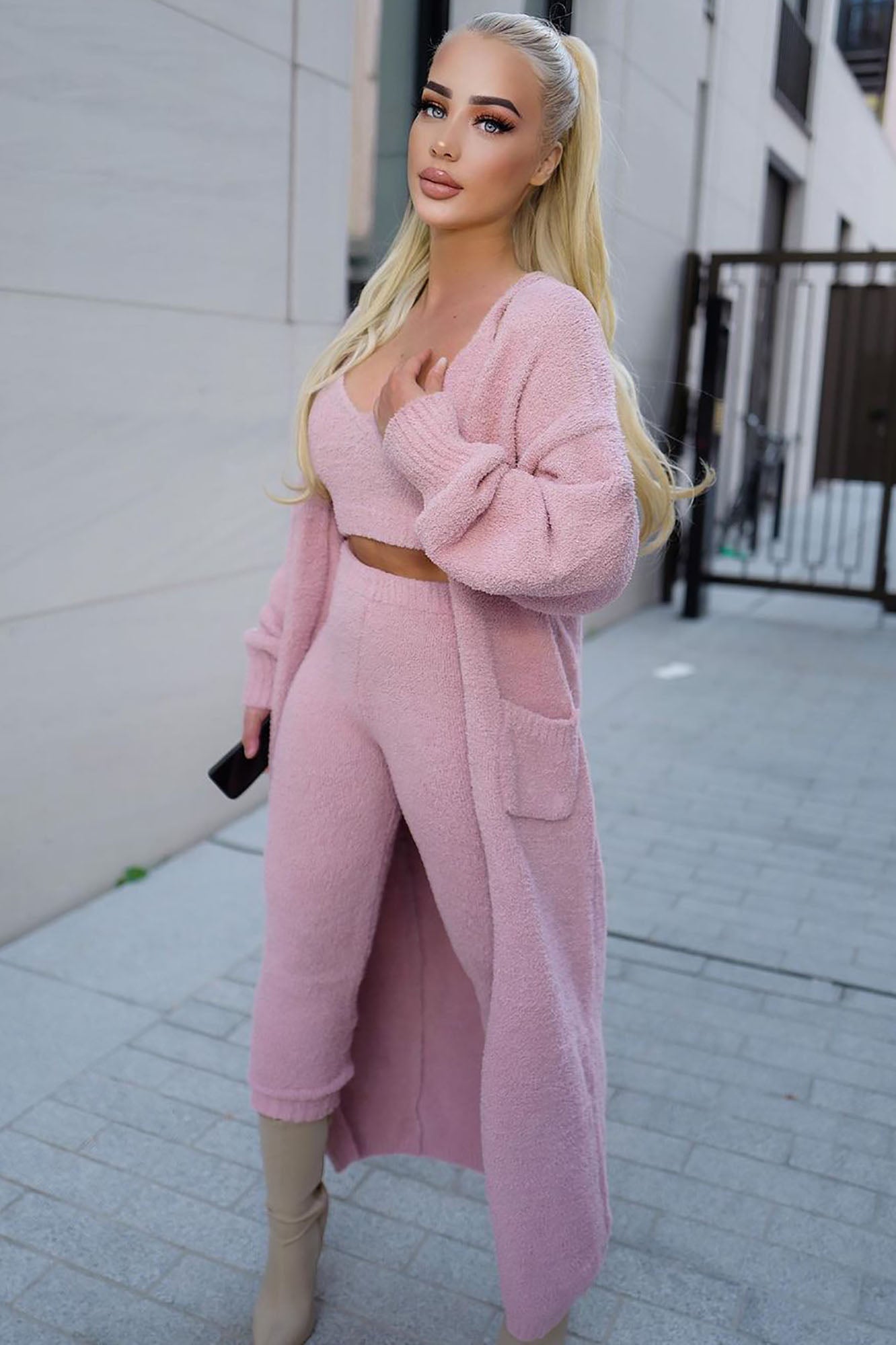 Living In It 3 Piece Legging Set - Pink