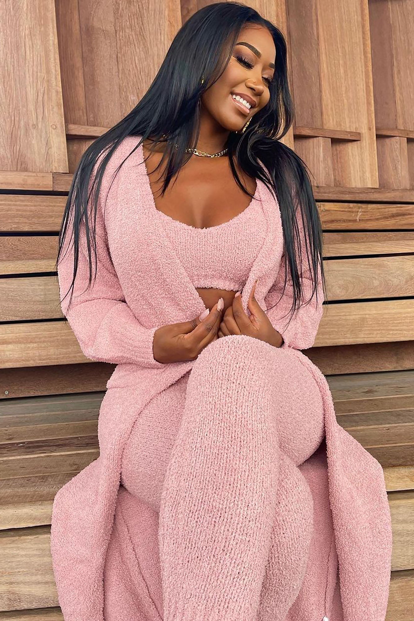 Living In It 3 Piece Legging Set - Pink