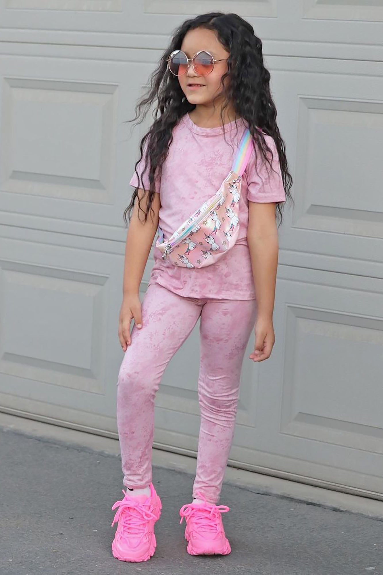 Mini Chelsea Legging Set - Pink