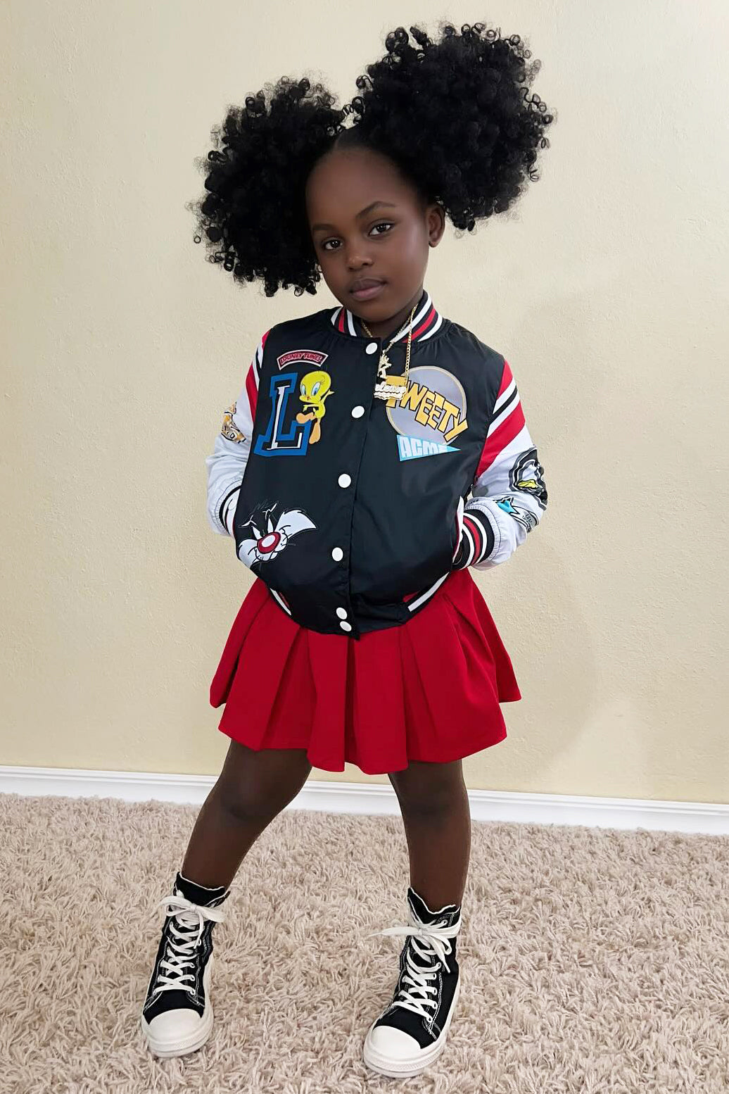 Mini Good Girl Pleated Skirt - Red