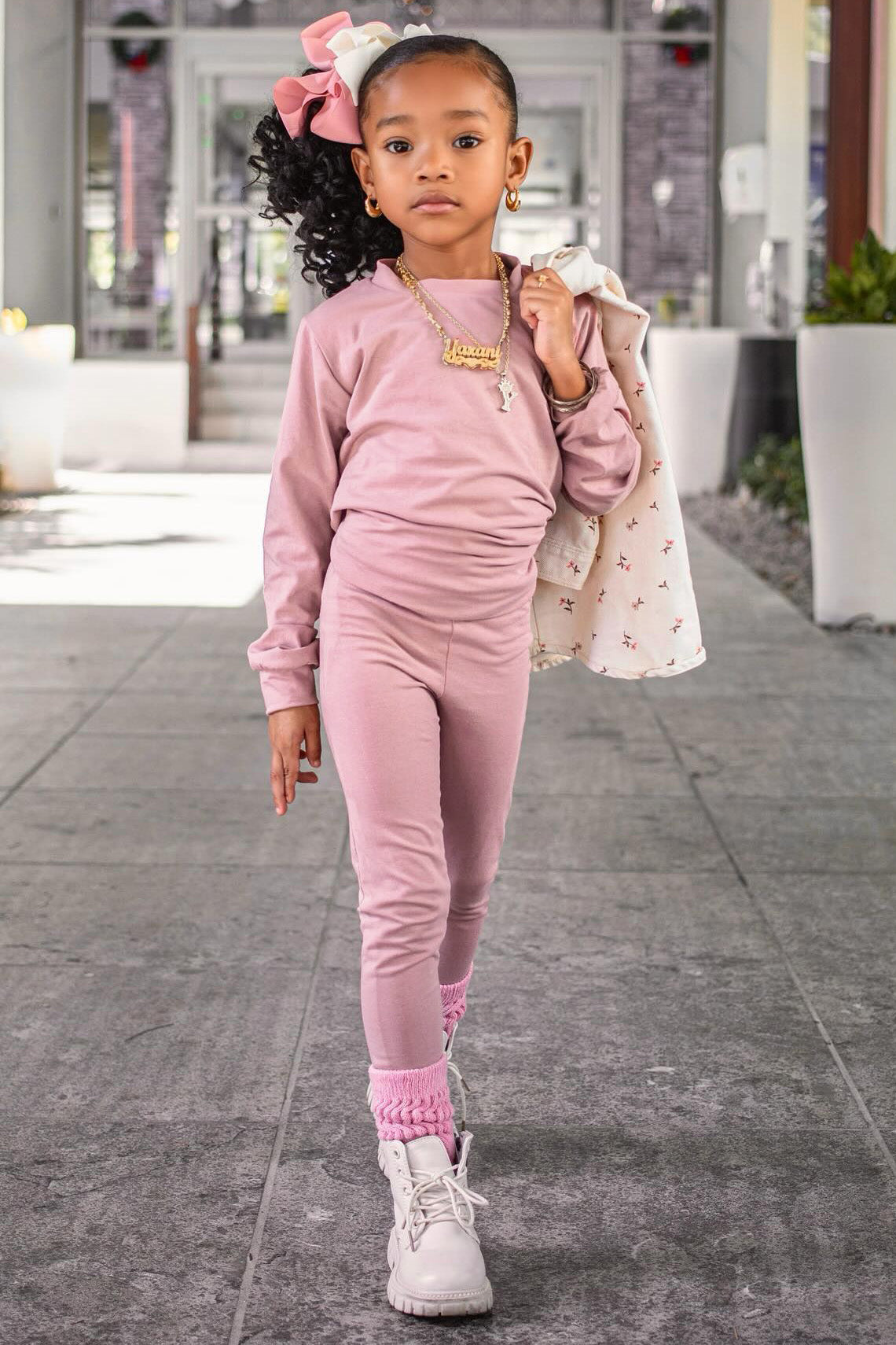Mini Paparazzi II Legging Set - Mauve