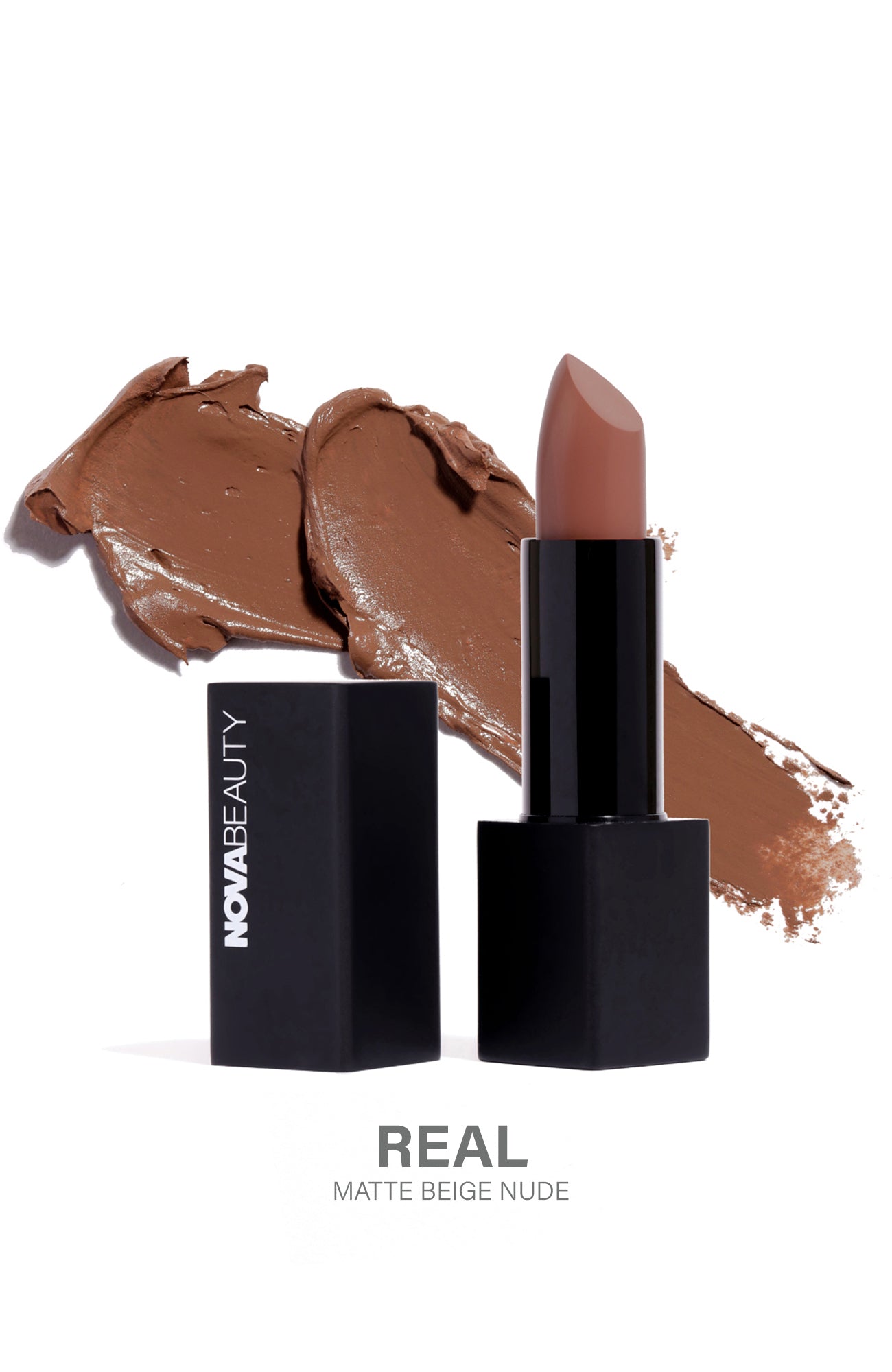 NOVABEAUTY Perfect Pout Moisturizing Matte Lipstick - Real
