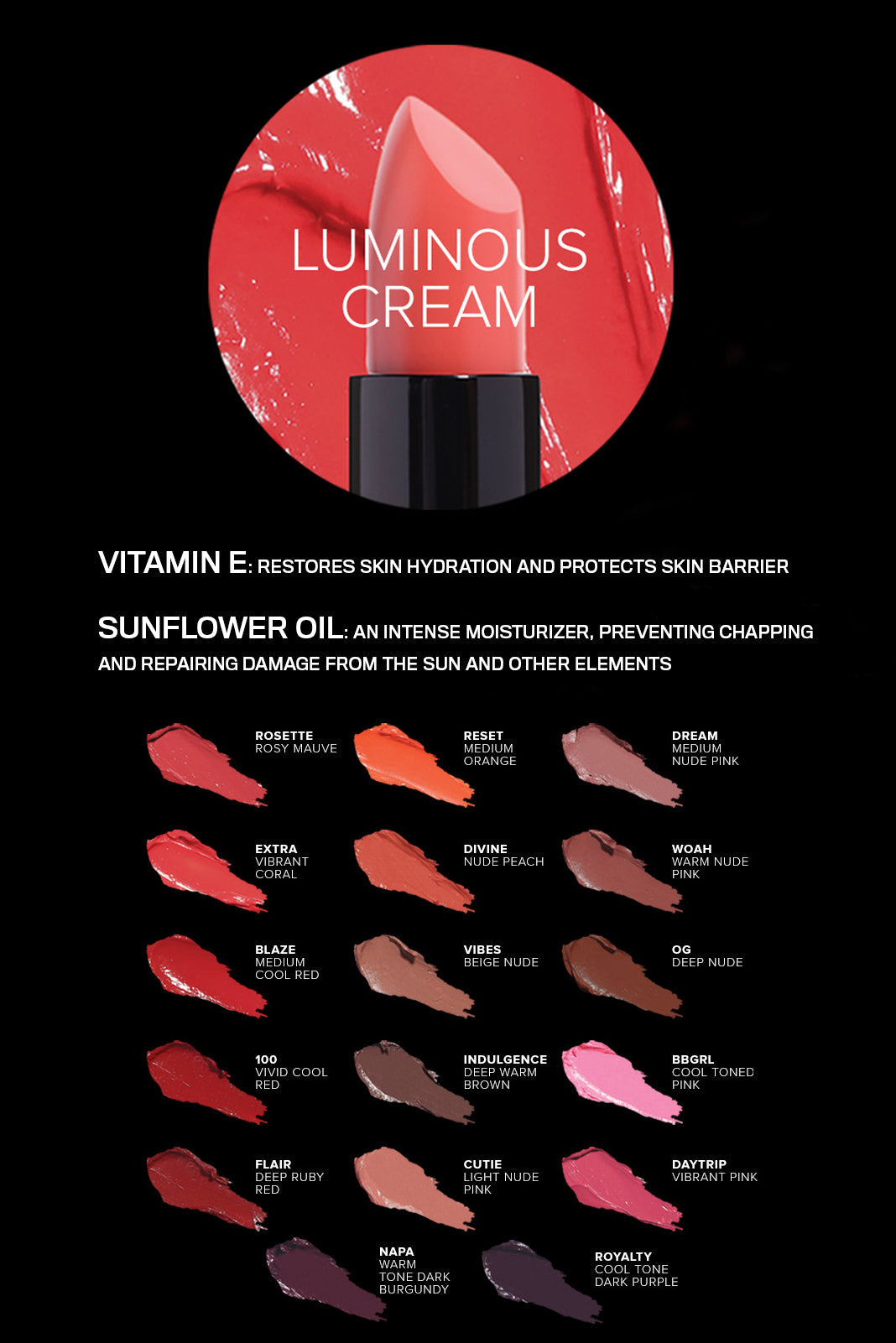 NOVABEAUTY Perfect Pout Luminous Cream Lipstick - Reset