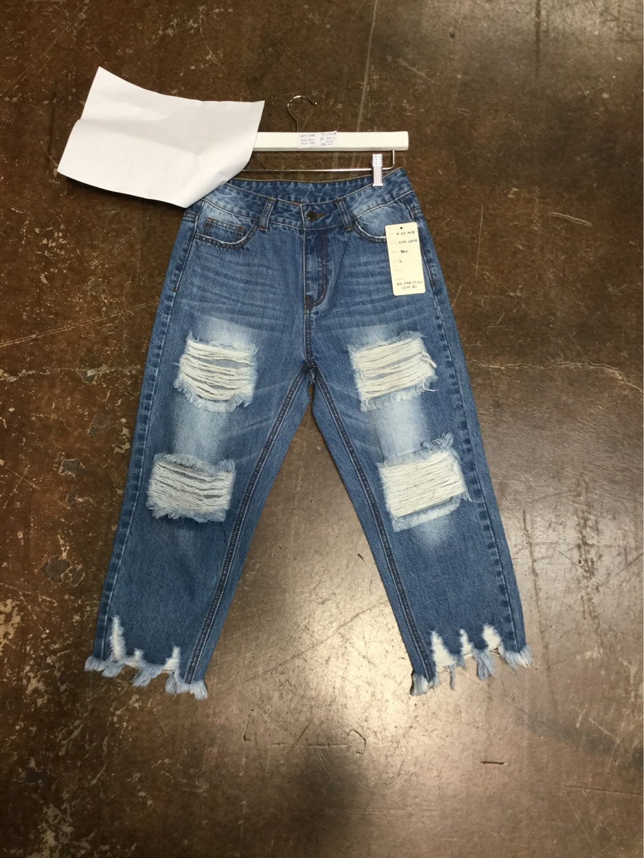Mamacita High Rise Shorts - Medium Blue Wash