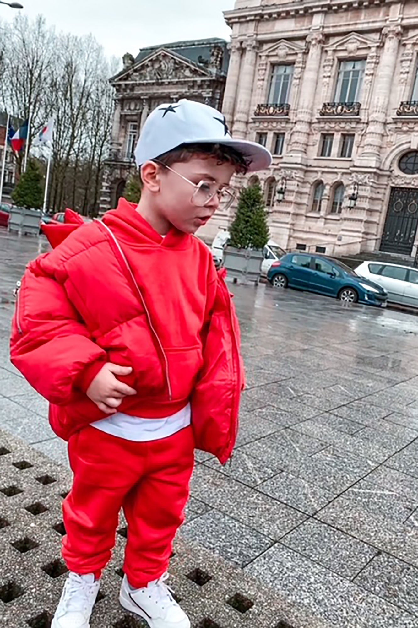 Mini Stole Your Toys Oversized Hoodie - Red