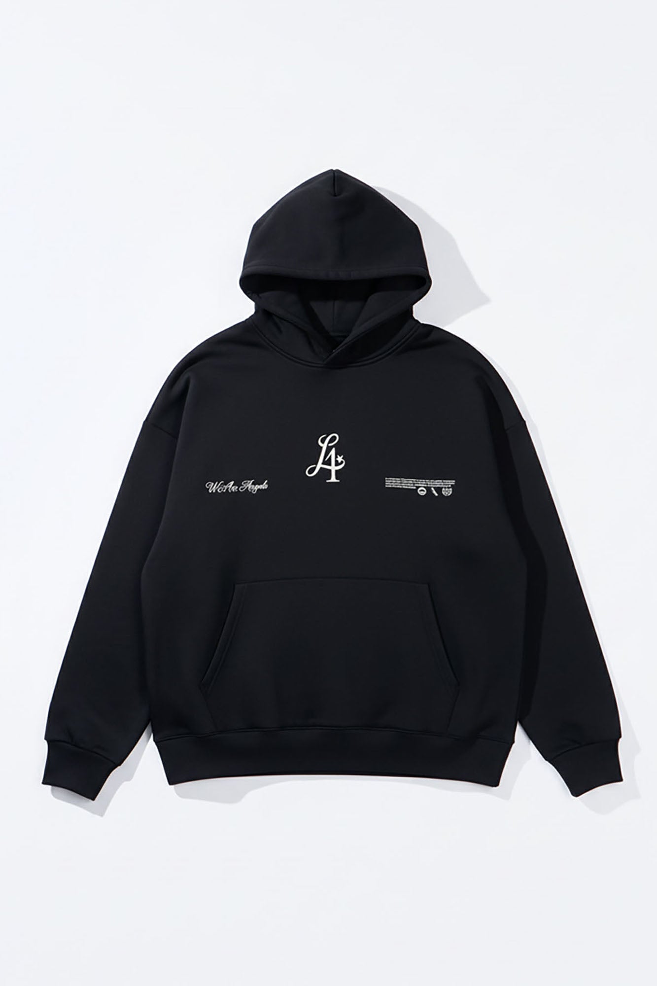City Of Angels Embroidered Hoodie - Black