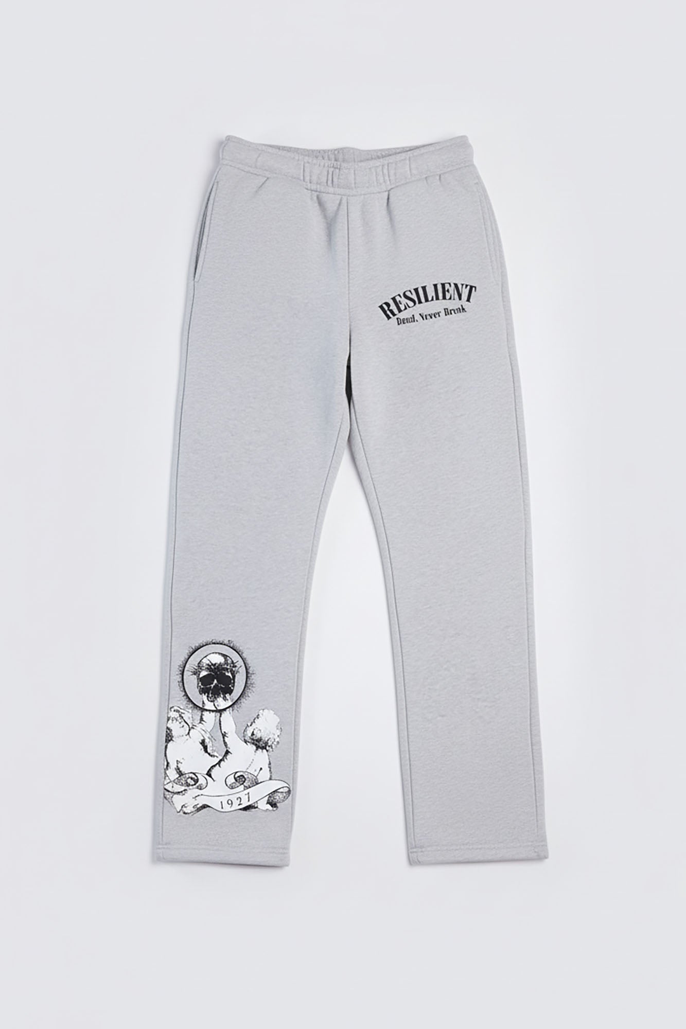 Blessed And Resilient Baggy Sweatpants - Heather Grey