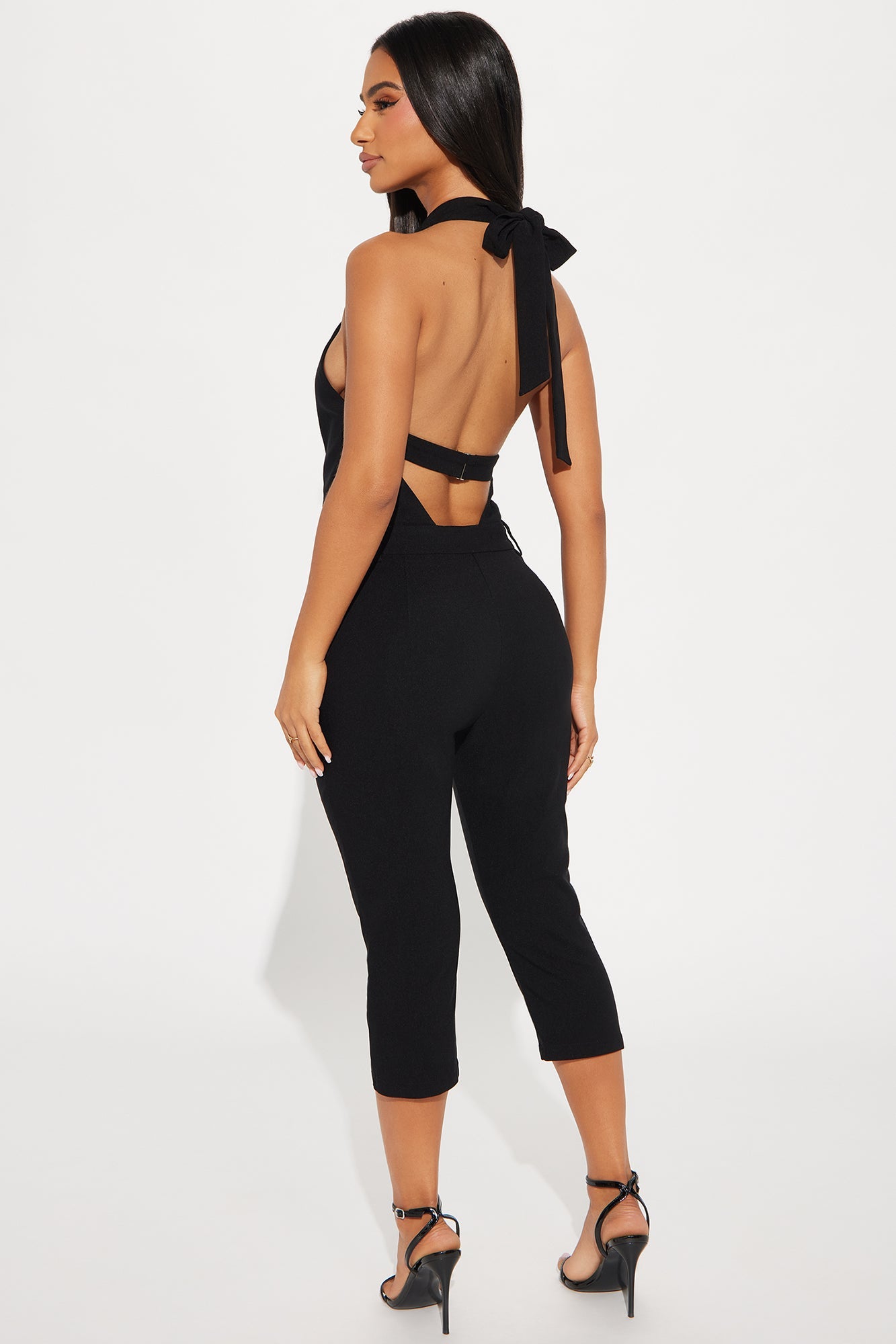 Walk This Way Capri Jumpsuit - Black