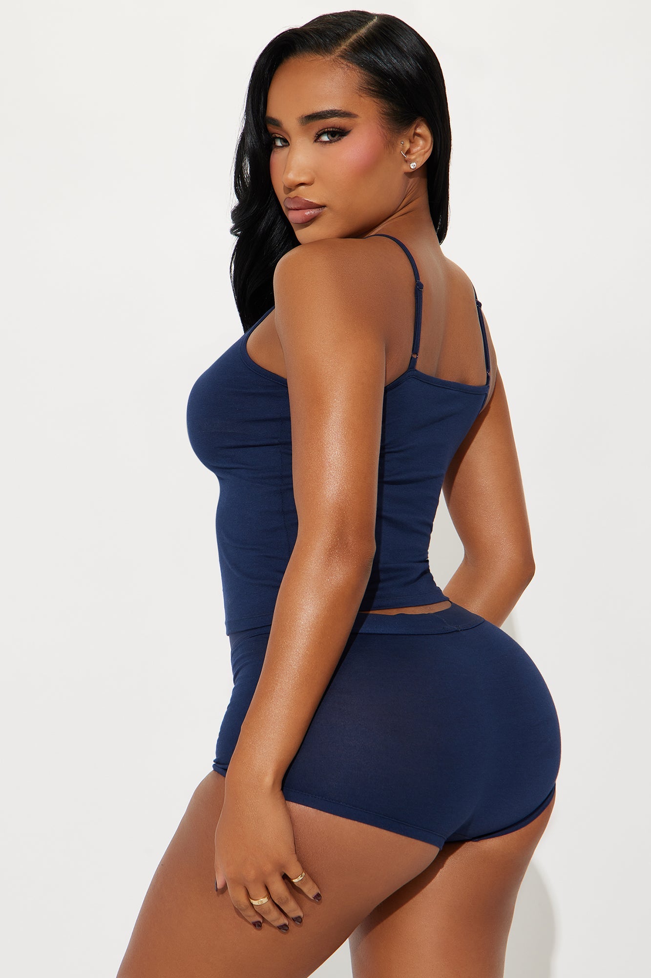 FN Mood PJ Boxer Short Set - Navy