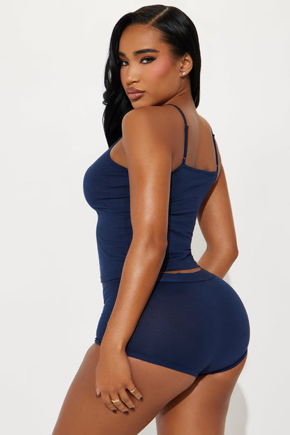 FN Mood PJ Boxer Short Set - Navy