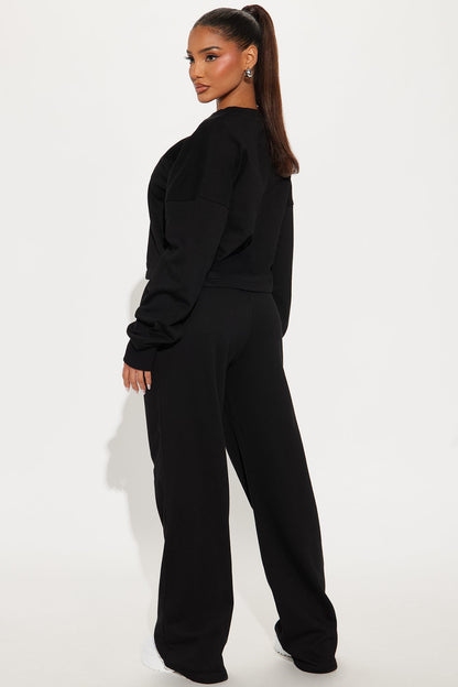 First Class Only Pant Set - Black