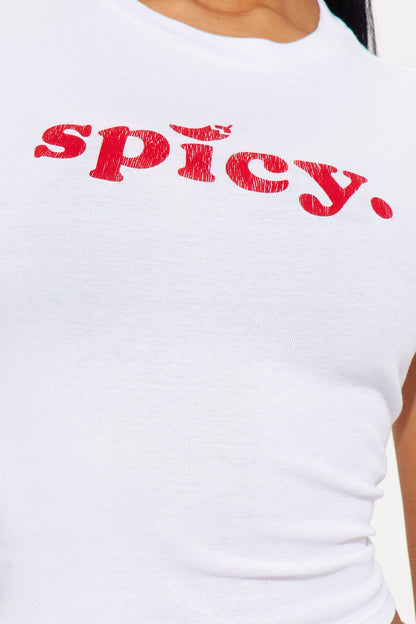 Spicy Hot Chili Pepper Baby Tee - White