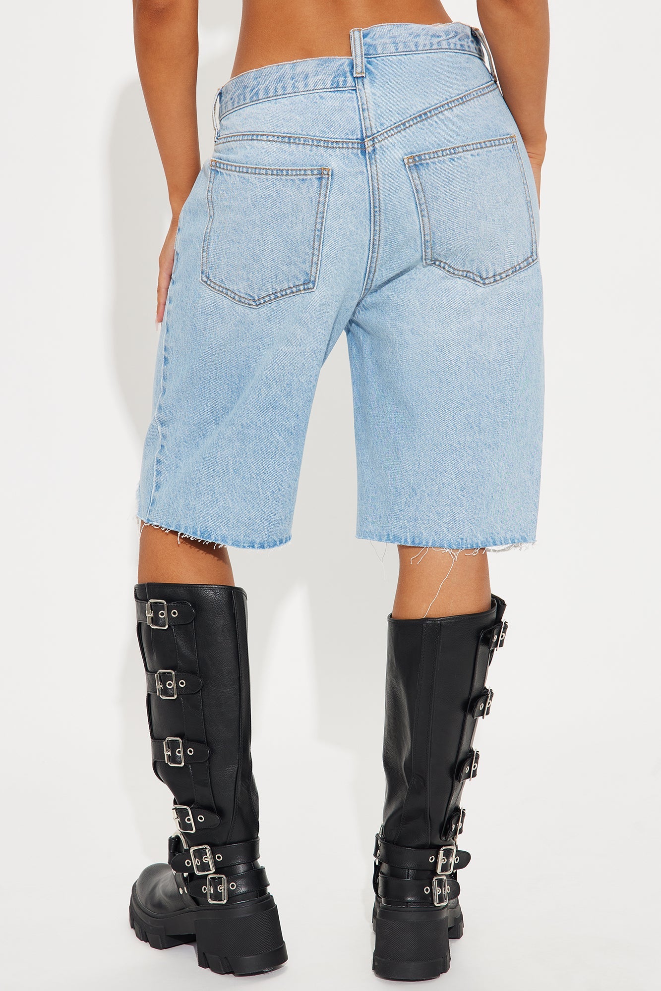 The Crossover Baggy Denim Jorts - Light Wash