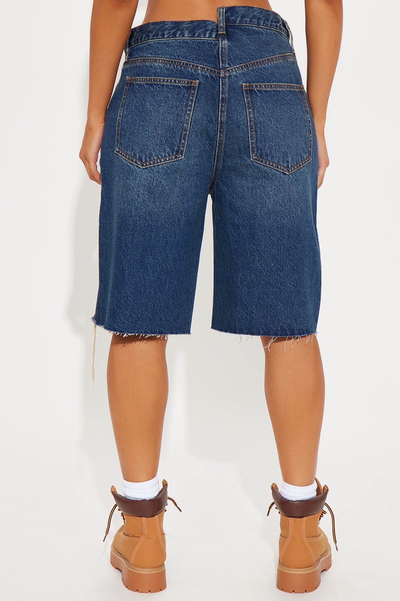 The Crossover Baggy Denim Jorts - Dark Wash