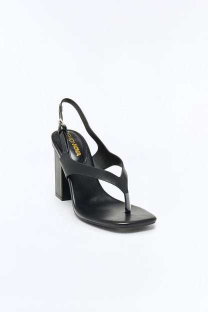 Klass Slingback Thong Heels - Black