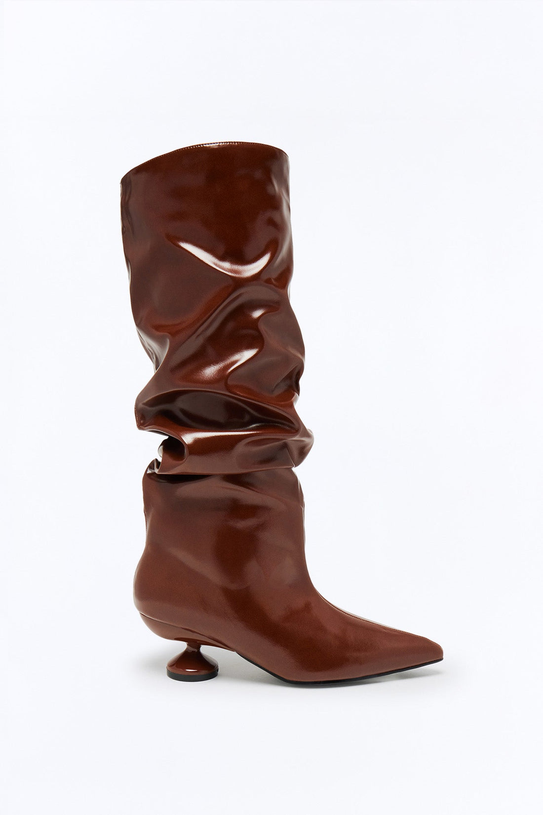Lexanne Ruched Boots - Chocolate