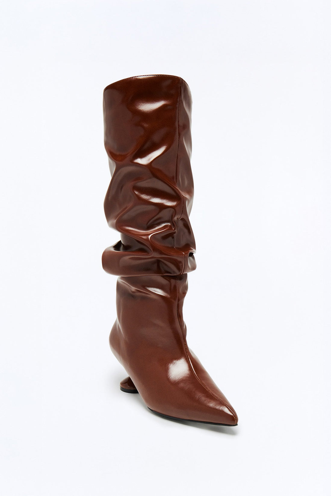 Lexanne Ruched Boots - Chocolate