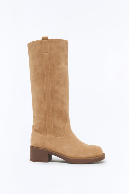 Rhena Knee High Boots - Taupe