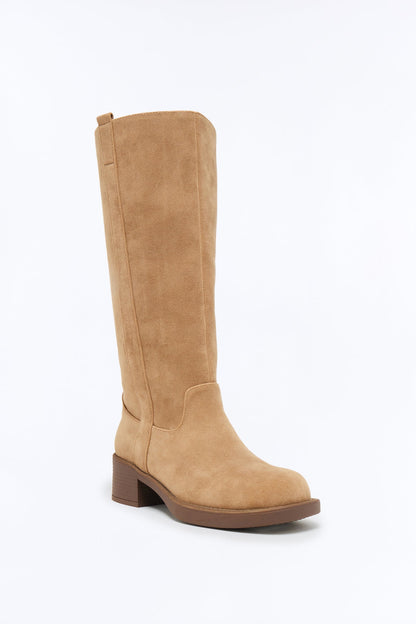 Rhena Knee High Boots - Taupe